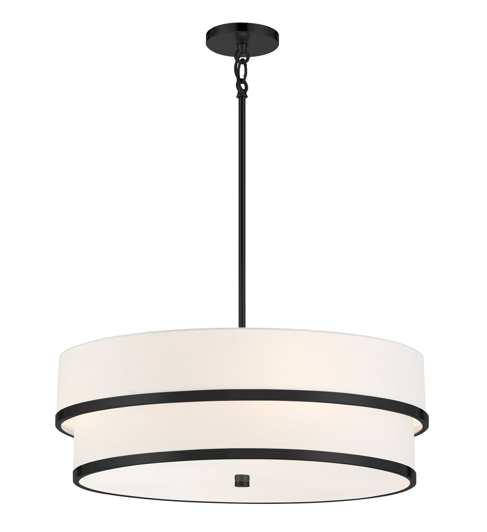 Minka Lavery Cascade 4-Light Black Modern/Contemporary Cylinder Large ...