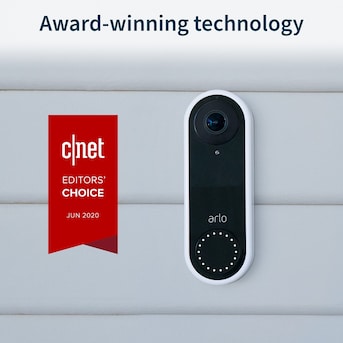 Arlo Wired Smart Video Doorbell in White in the Video Doorbells at Lowes.com