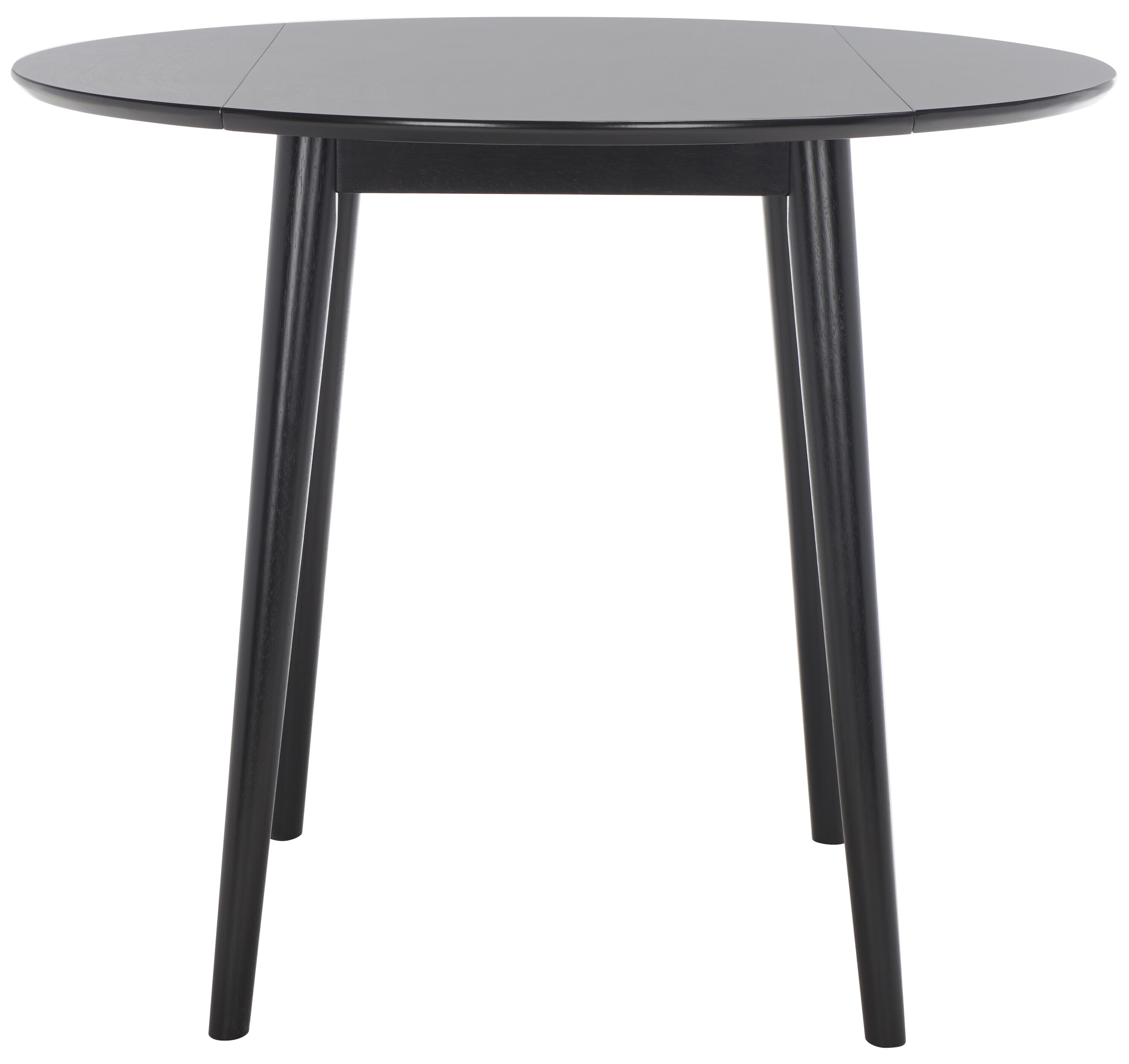 Lovell 35" Black Wood Folding Round Dining Table