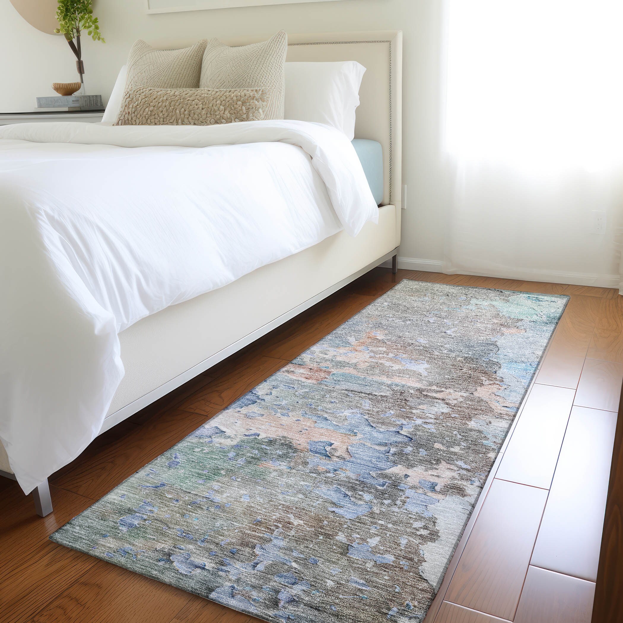 Addison Rugs ACN1234TP2X8 Chantille ACN1234TP 2 x 7 (ft) Polyester Taupe Rectangular Indoor/Outdoor Geometric Machine washable Runner rug