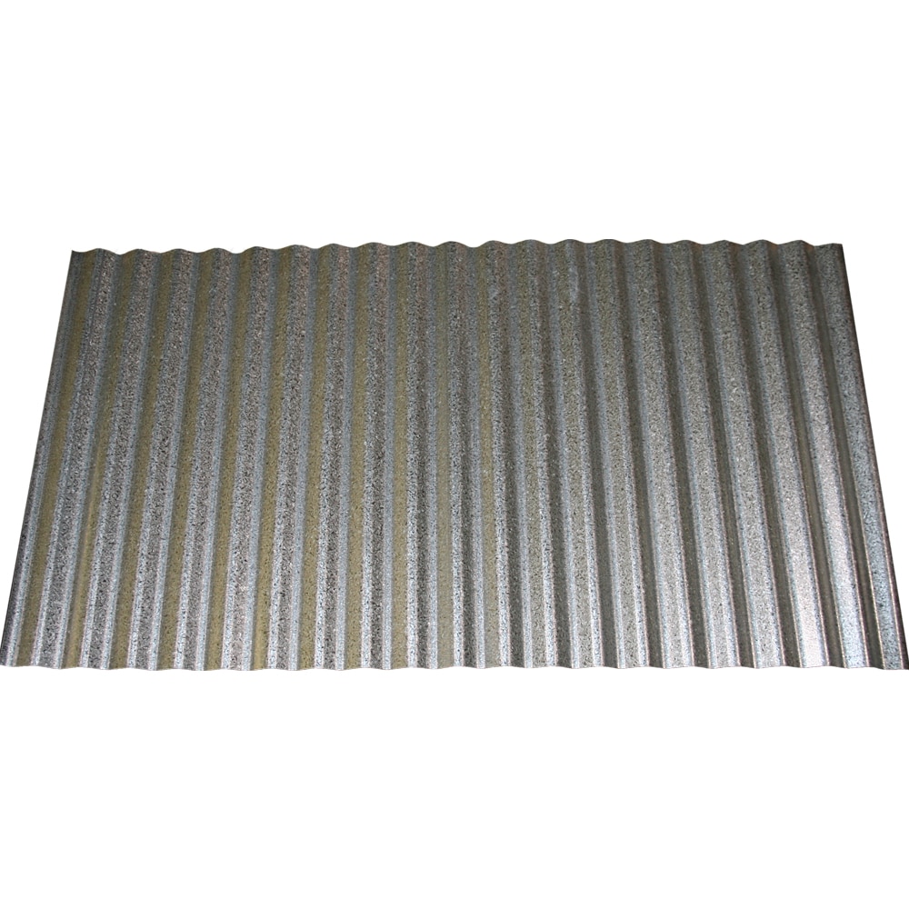 Union Corrugating 2.33-ft X 8-ft Corrugated Silver Metal Roof Panel At ...