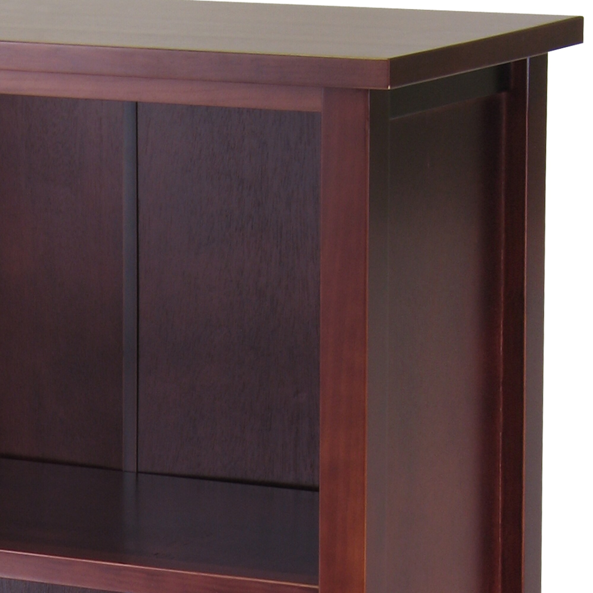 30 3 Tier Milan Storage Shelf or Bookshelf Long Walnut - Winsome