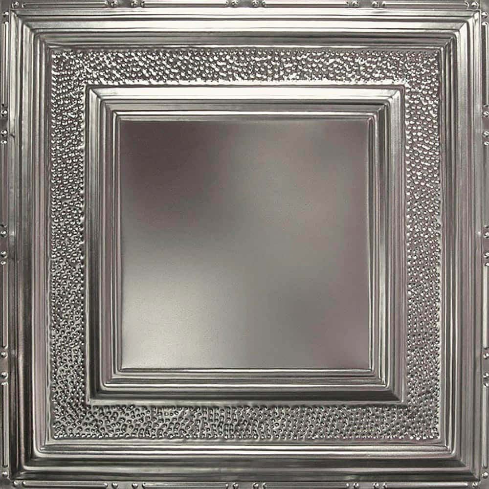 American Tin Ceilings 2-ft x 2-ft Stainless Steel Surface-mount Ceiling ...