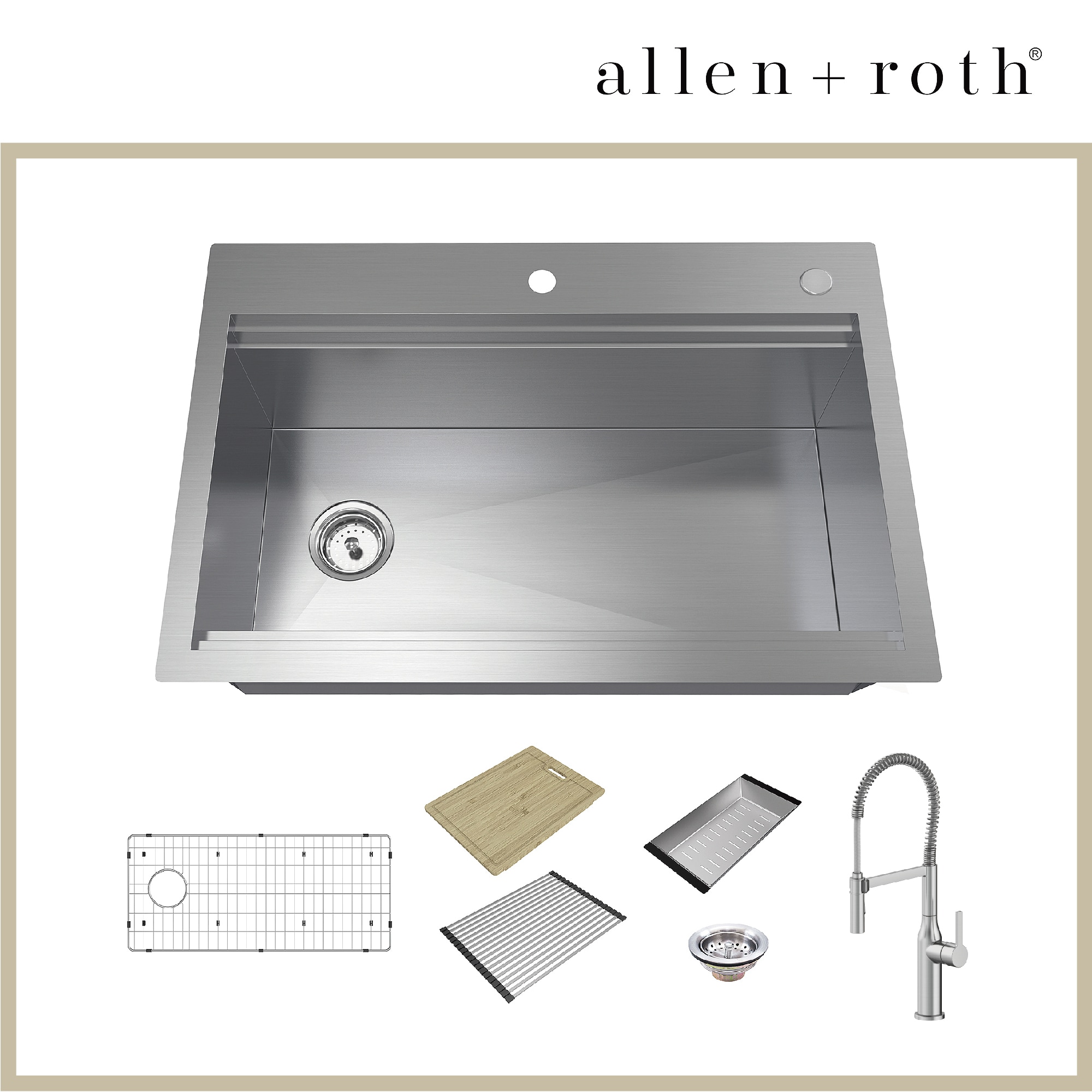 allen + roth FSD2Z3322C19-LF Kitchen-Sinks - View #2