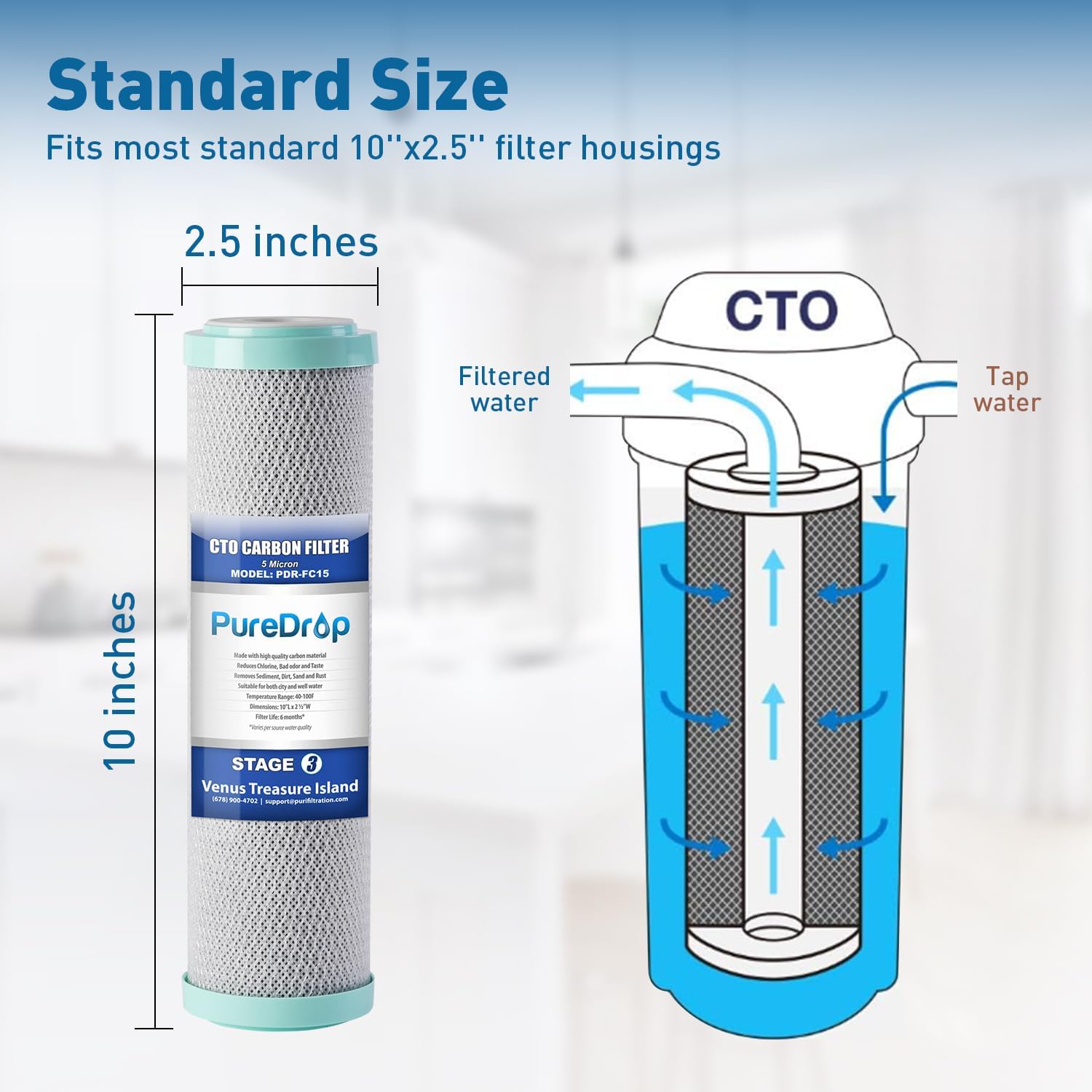PureDrop PDR-FC15 Replacement-Water-Filters-Cartridges - View #3