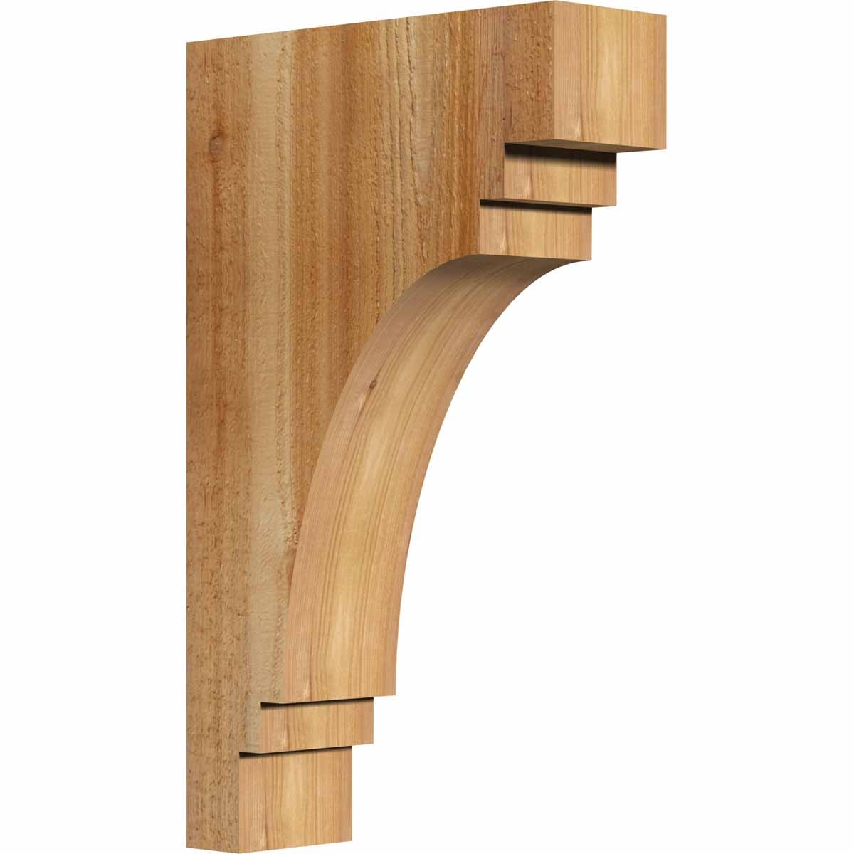 Ekena Millwork COR04X12X20PEC00RWR 4-in x 12-in x 20-in Pescadero Unfinished Western red cedar Wood Paintable/Stainable Corbel