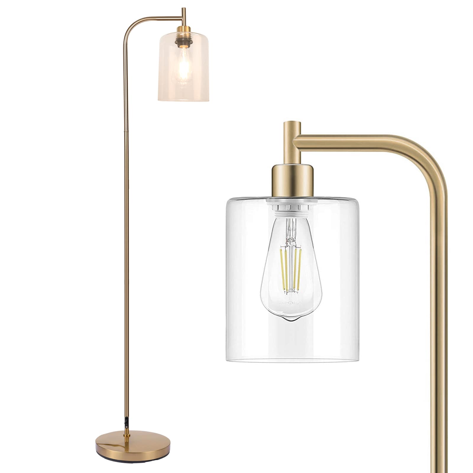 industrial gold floor lamp