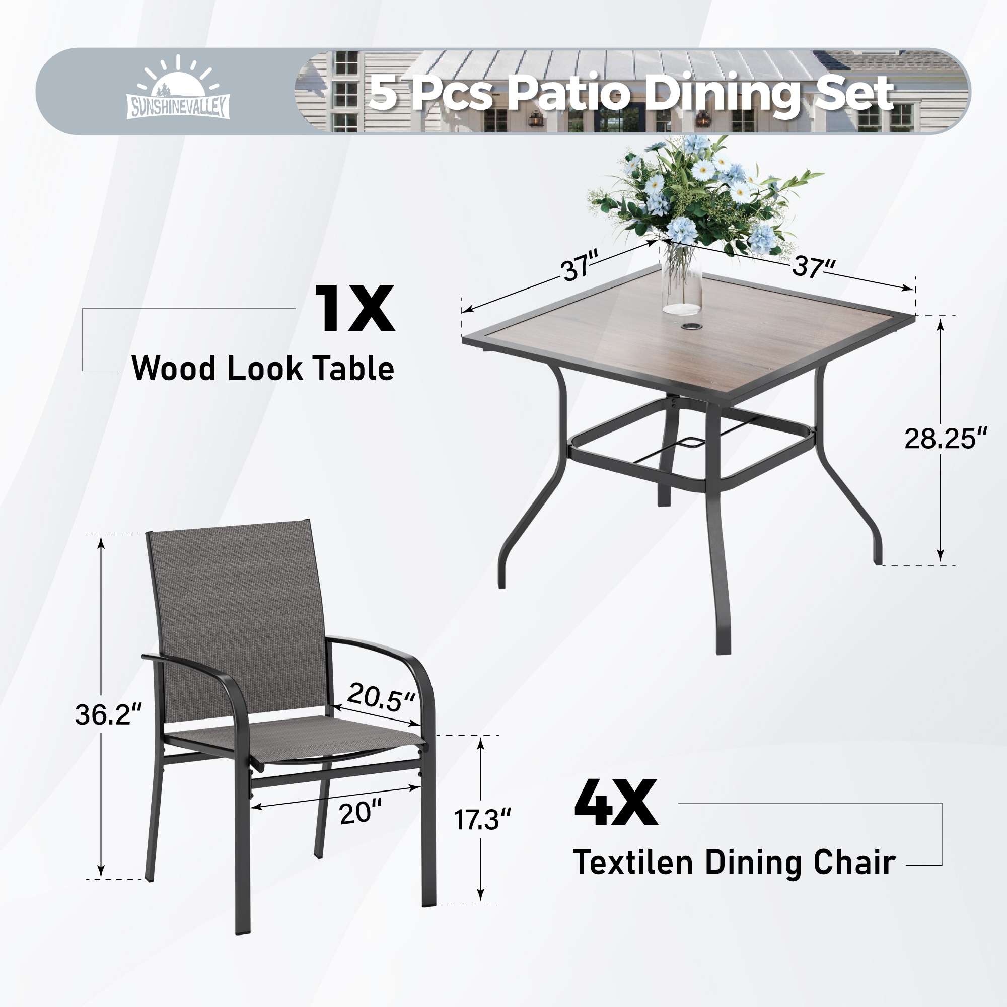 Sunshine Valley TC7-PV305-048-01 Patio-Dining-Sets - View #12