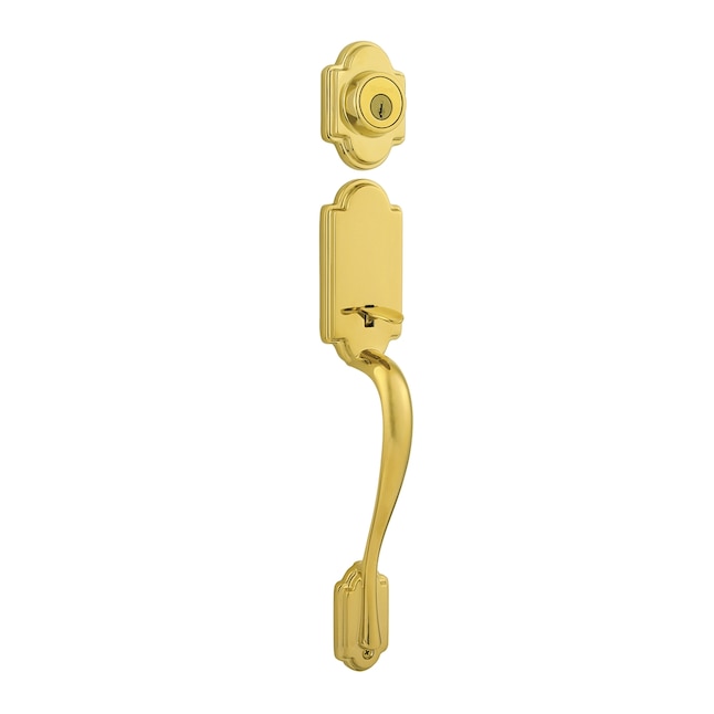 Kwikset Dorian Polished Brass Entry Lockset ANSI/BHMA Grade 3 1-3/4 in. Kwikset Dorian Polished Brass Entry Lockset ANSI/BHMA Grade 3 1-3/4 in.
