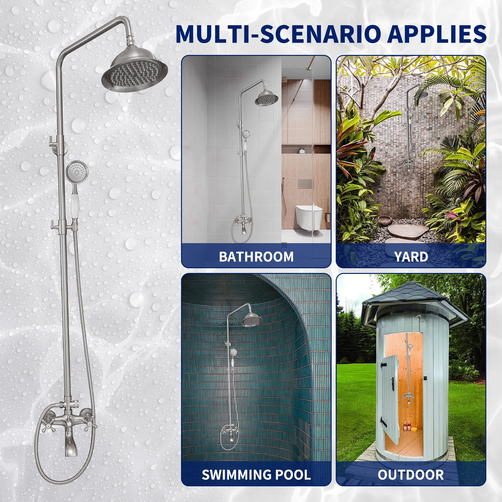 BWE A-98023-S-N Showerhead-Bar-Panels - View #7