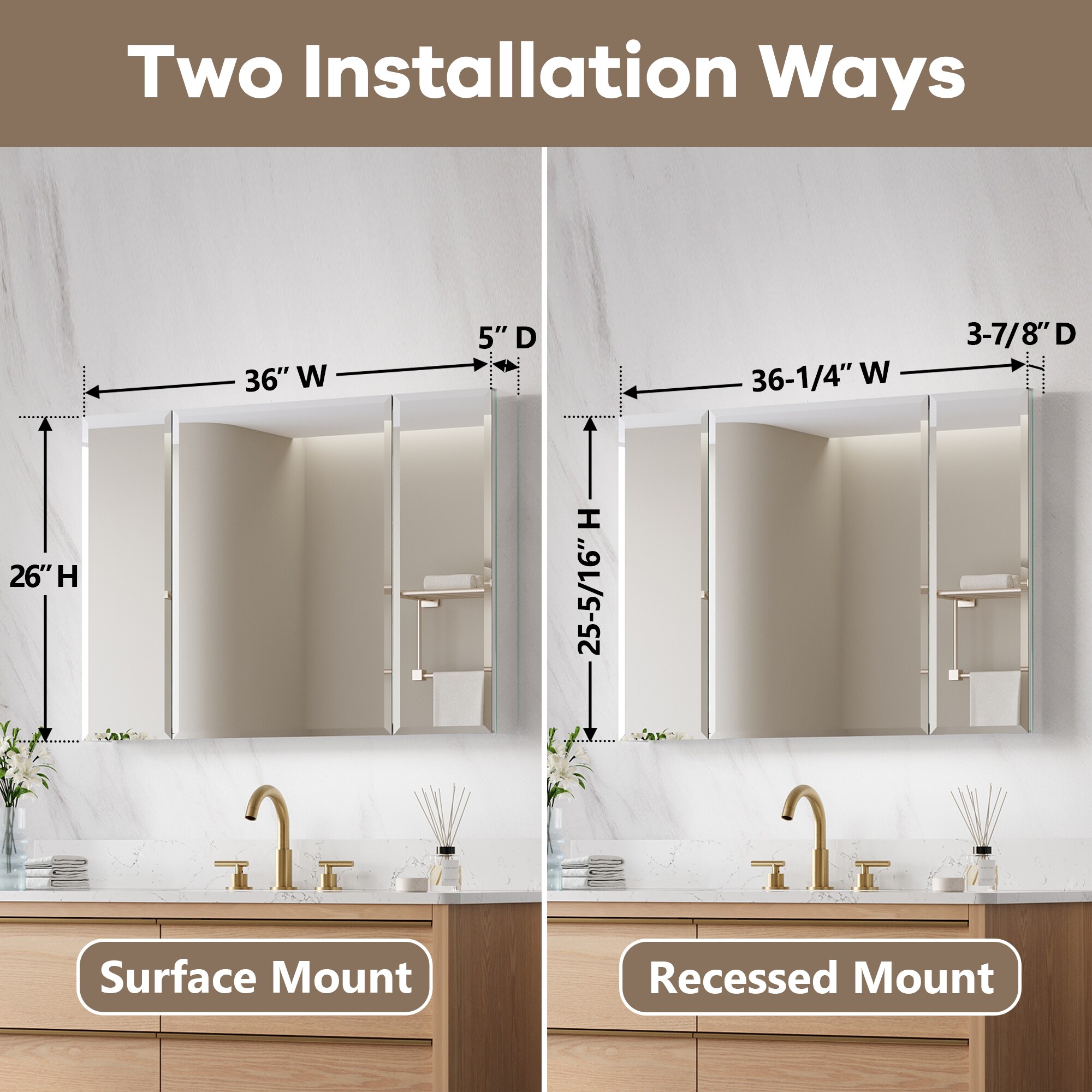 Forclover ASM-JG3626 Bathroom-Medicine-Cabinets - View #6