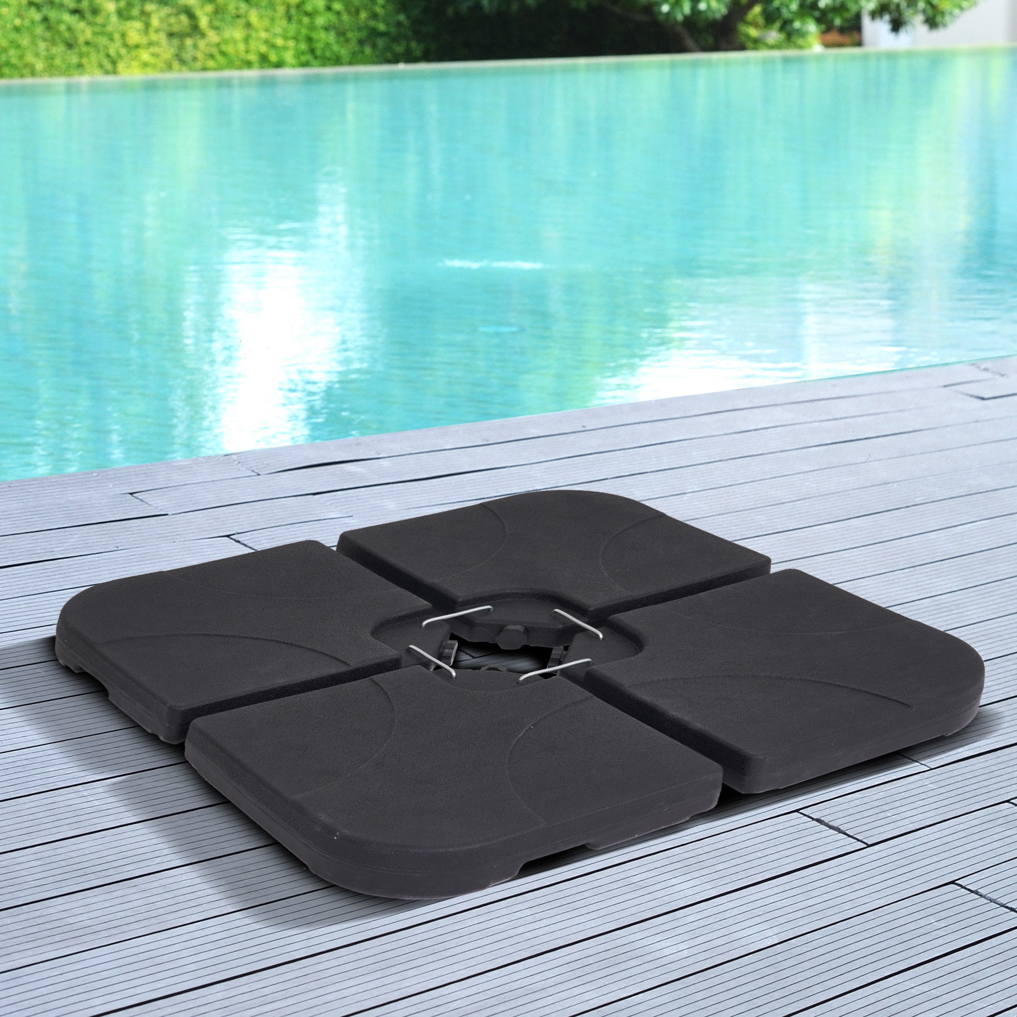 ACEGOSES LW-UB-70 17.2-lb Black HDPE Plastic Patio Umbrella Base
