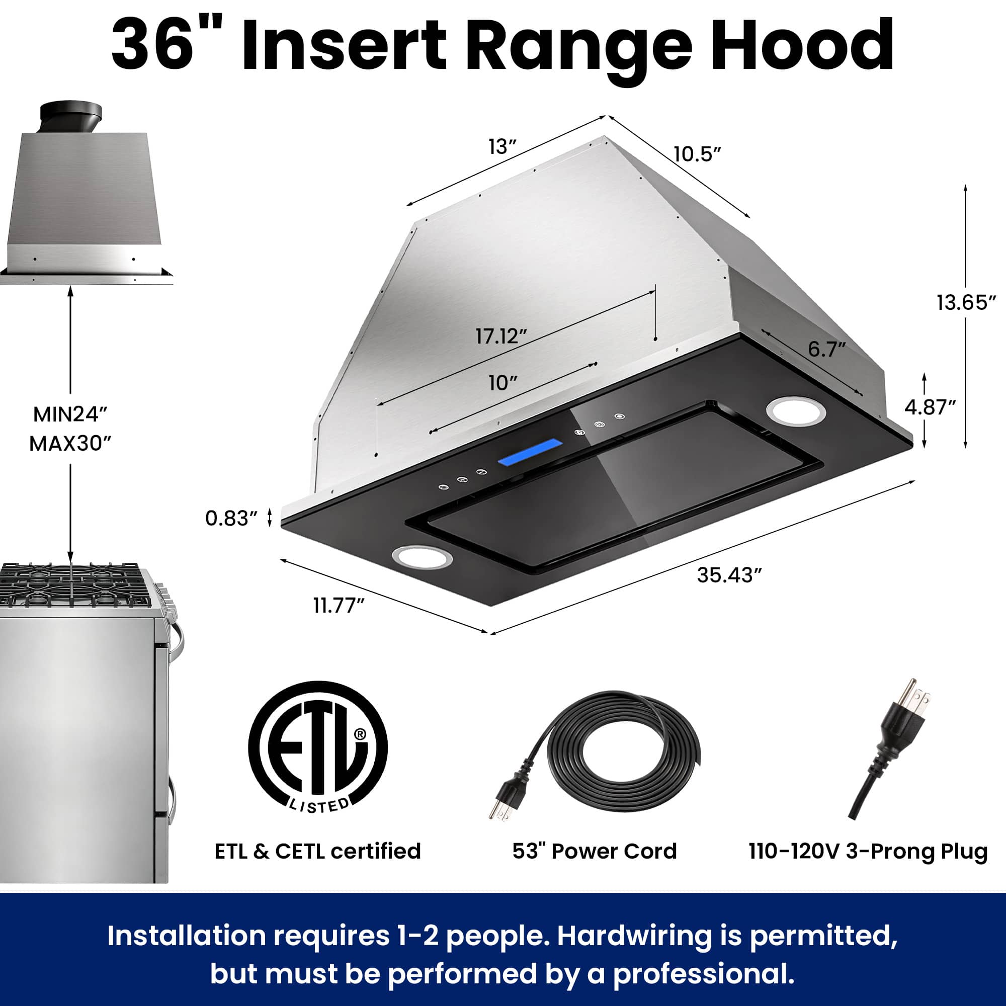 DIVAN DMB01-30BG Undercabinet-Range-Hoods - View #2