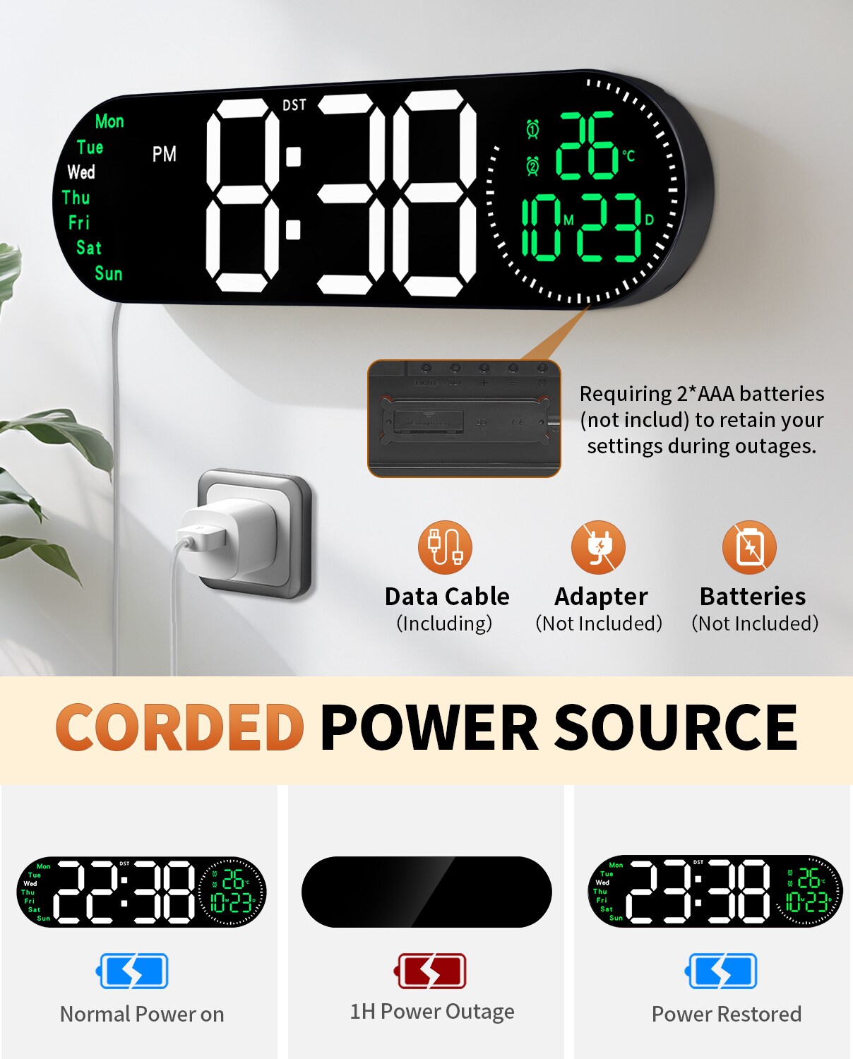 Unique Bargains S26031601UX1020 Indoor-Outdoor-Clocks - View #9