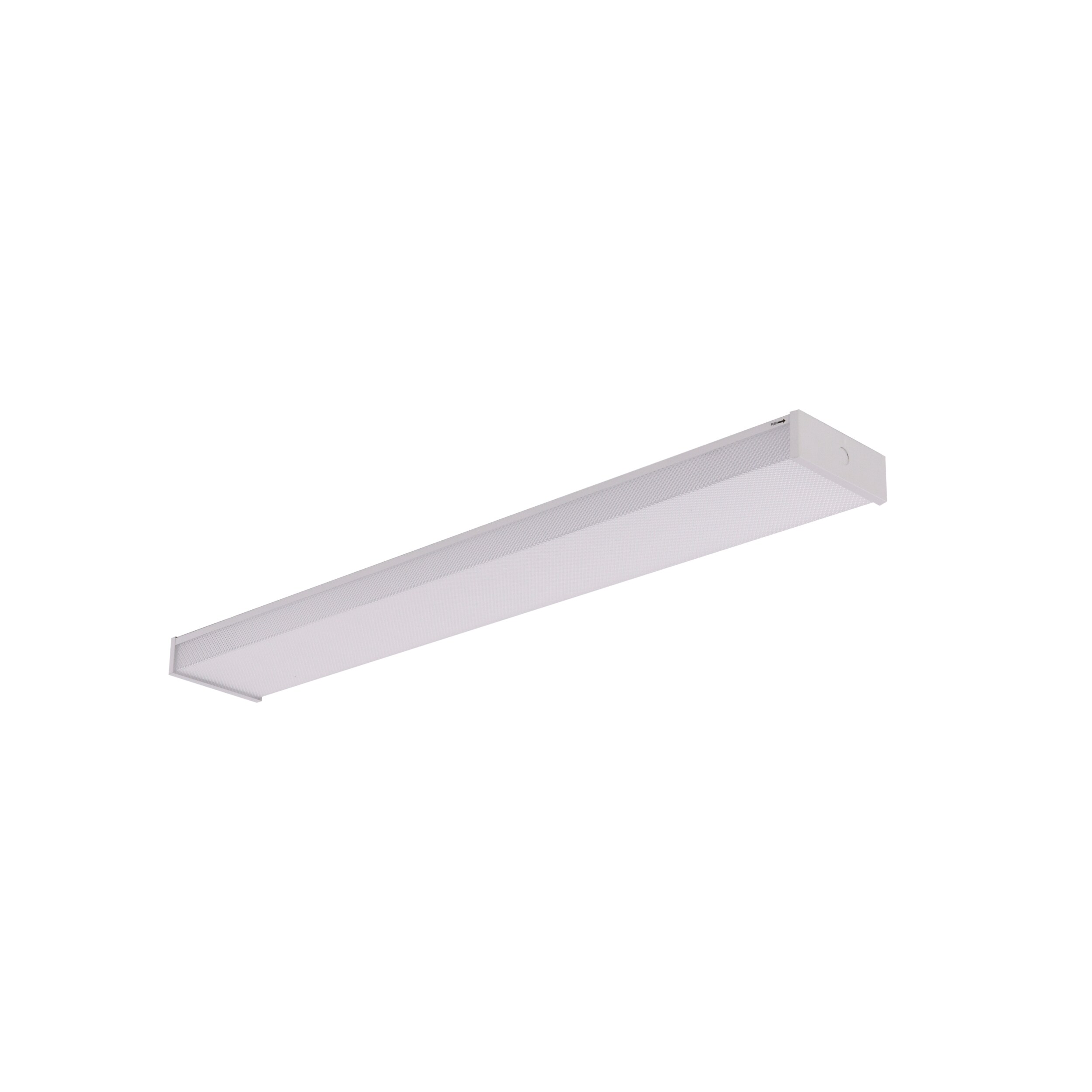 Sleek Energy Star LED Ceiling Wrap Flush Mount in White, 48"L