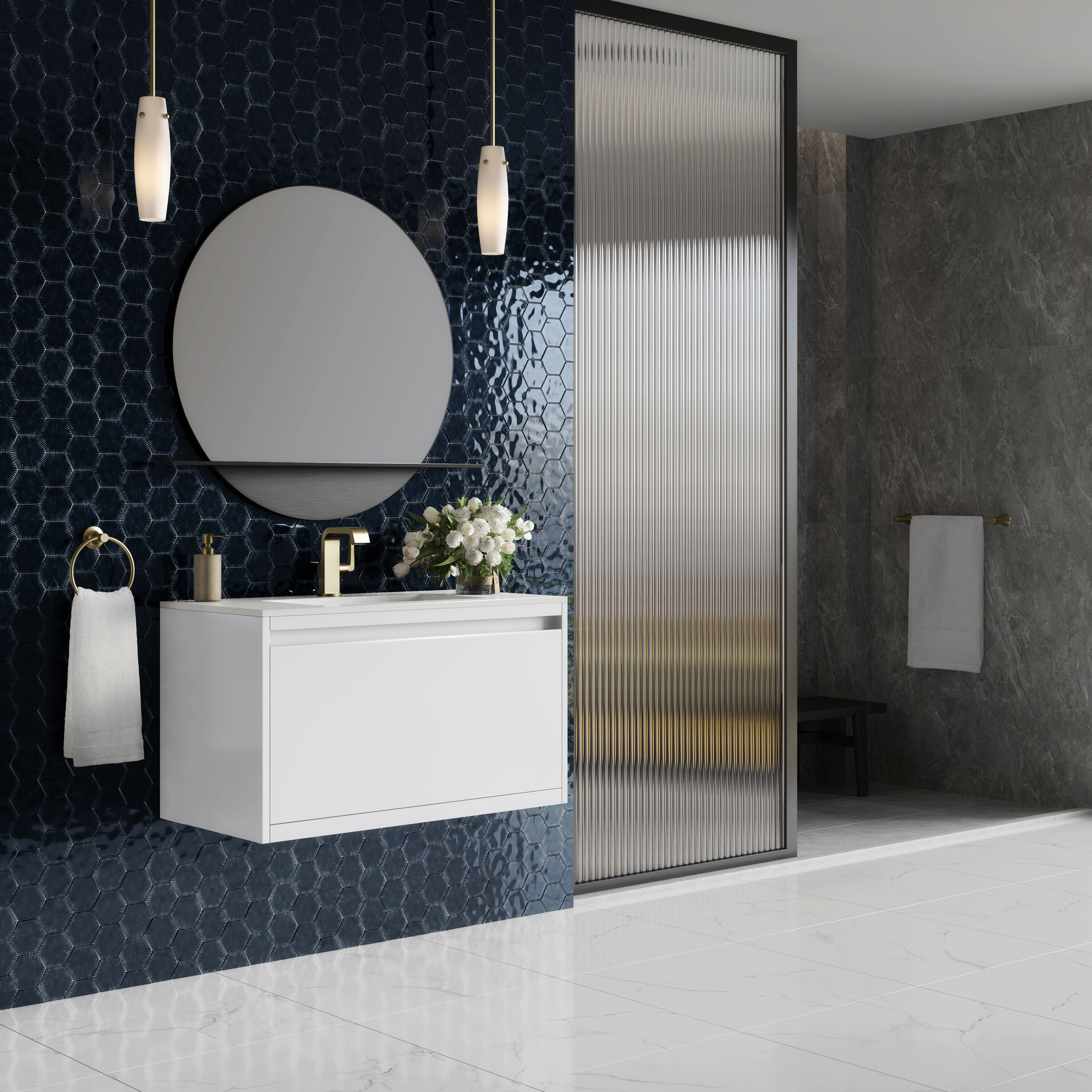 James Martin Vanities 805-V35.4-GW-CB-GW Bath-Vanity-Combo - View #5