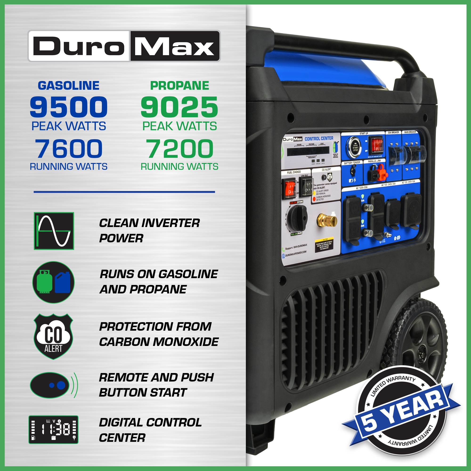DuroMax XP9500IH Inverter-Generators - View #2