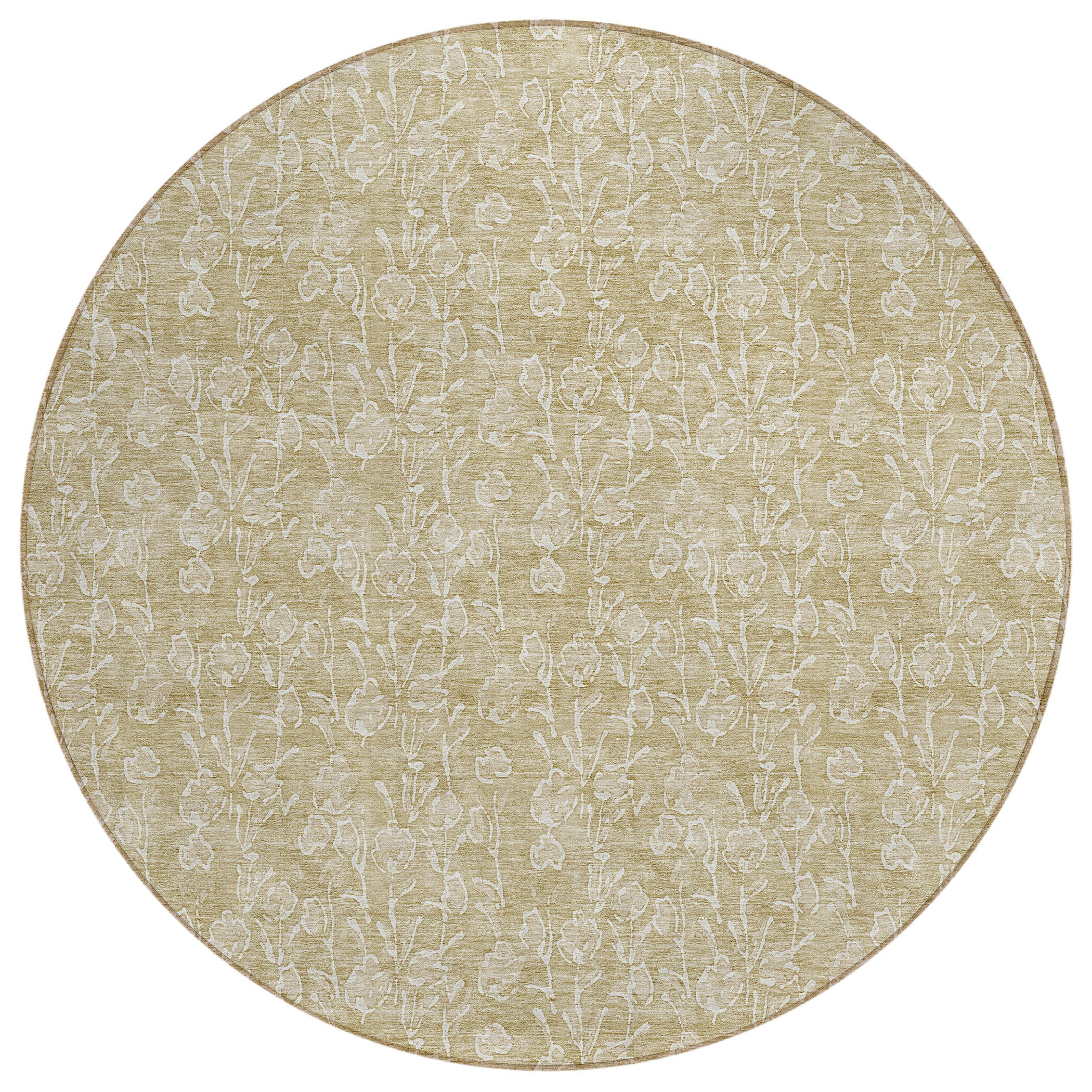 Addison Rugs ACN691BG8RO Chantille ACN691BG 8 x 8 (ft) Polyester Beige Round Indoor/Outdoor Geometric Machine washable Area rug
