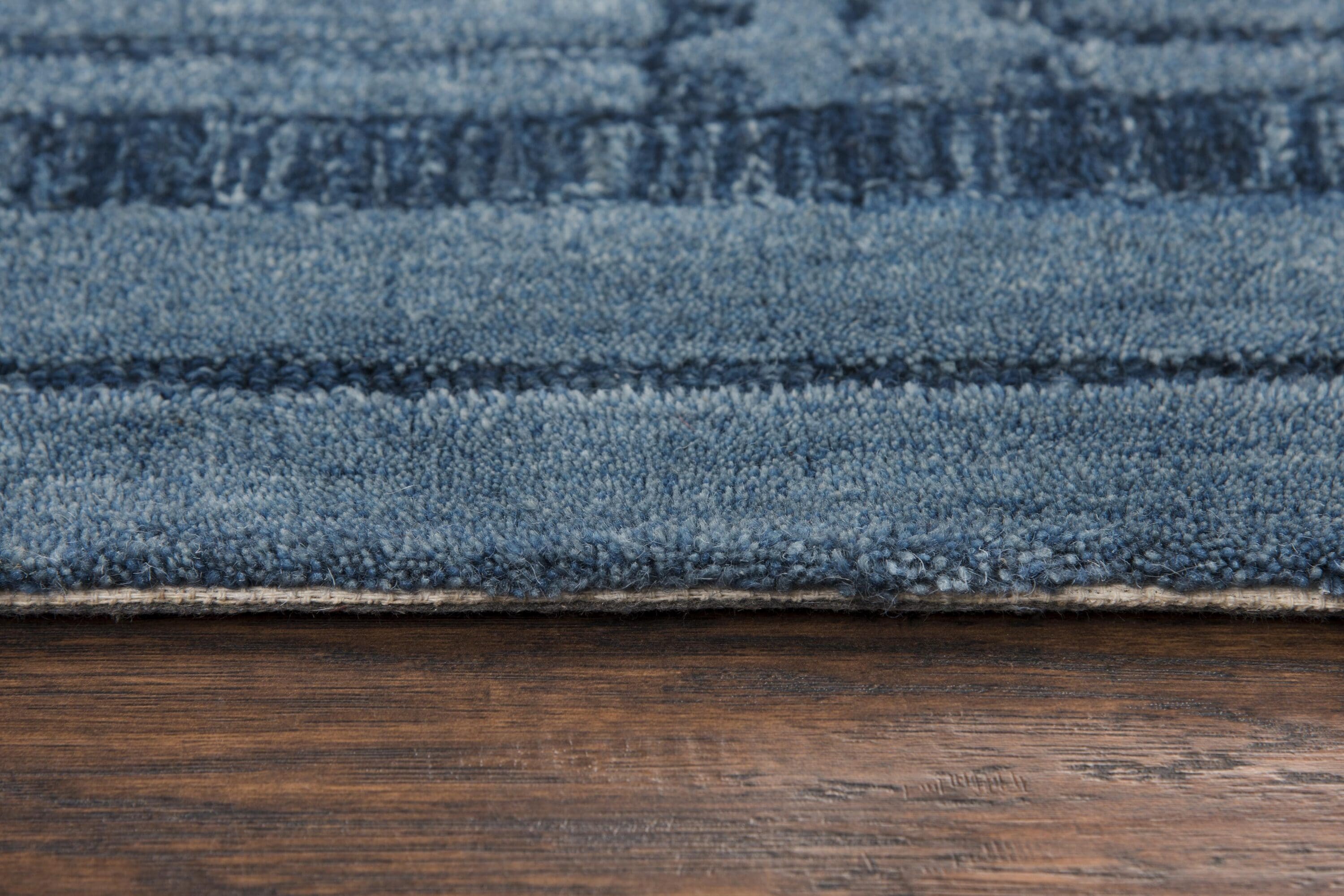 Emerson 9' x 12' Blue Hand-Tufted Wool Area Rug