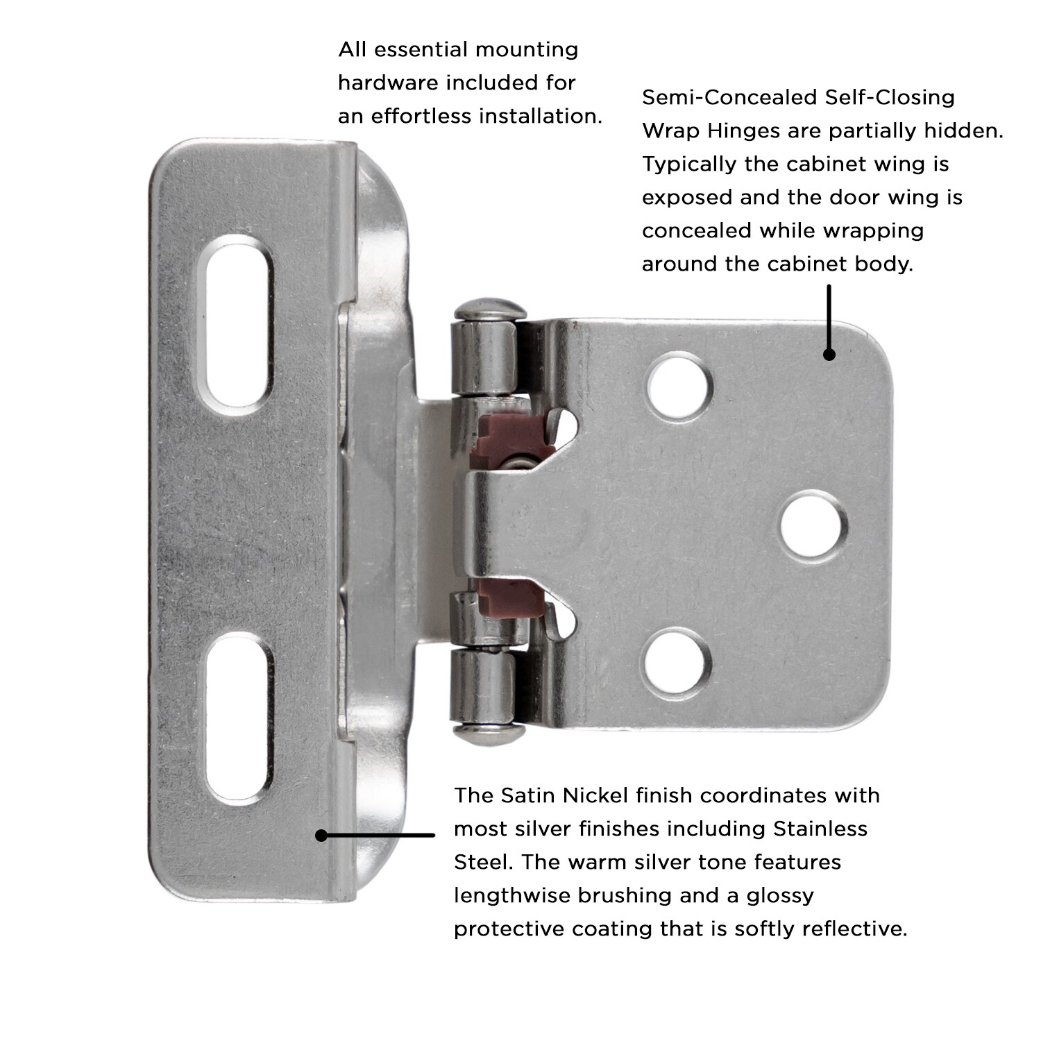 Hickory Hardware P60010F-SN-10B Cabinet-Hinges - View #4