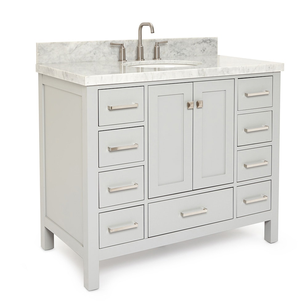 ARIEL Cambridge 43-in Gray Undermount Single Sink Bathroom Vanity with ...