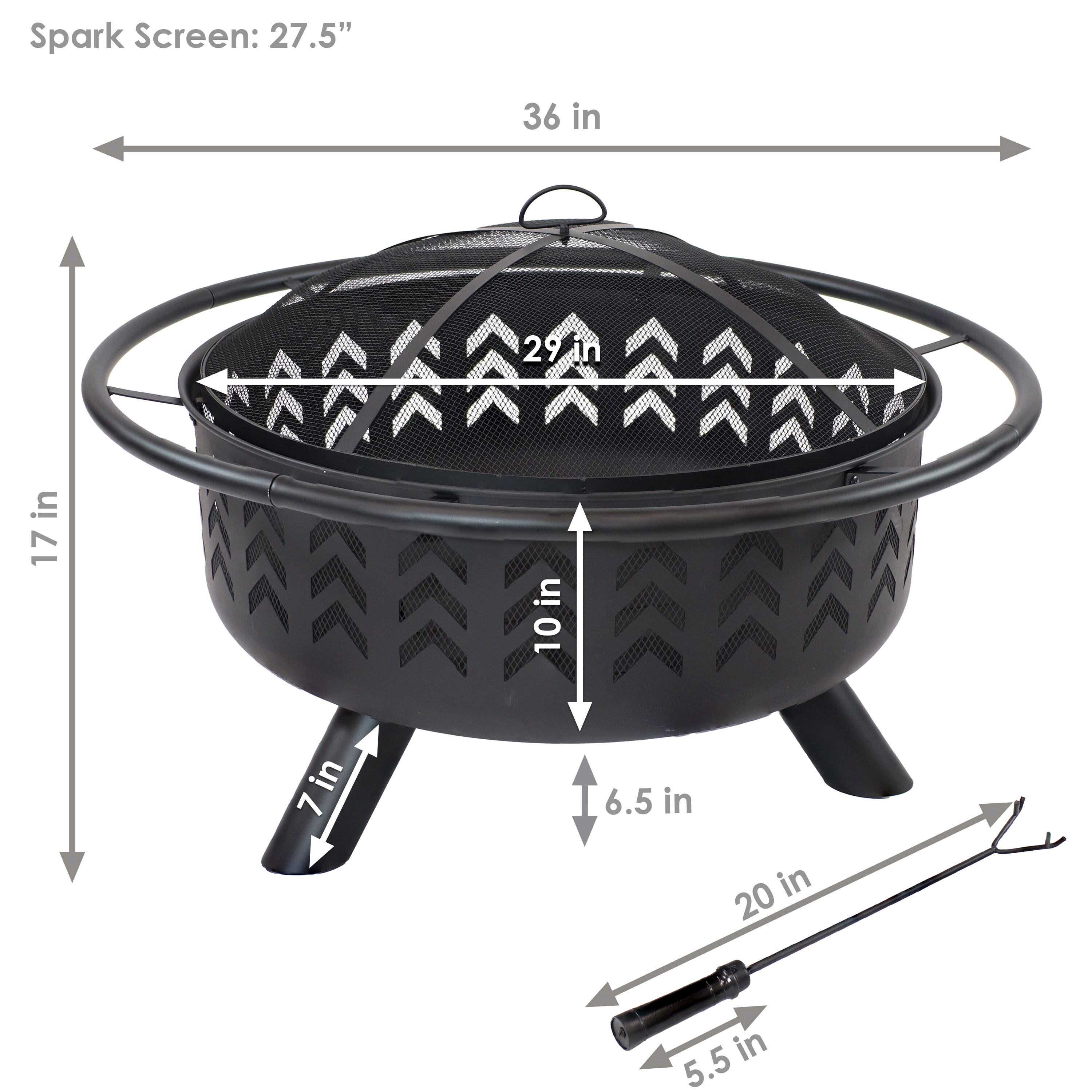 Sunnydaze Decor FSN-717 Outdoor-Woodburning-Firepits - View #4