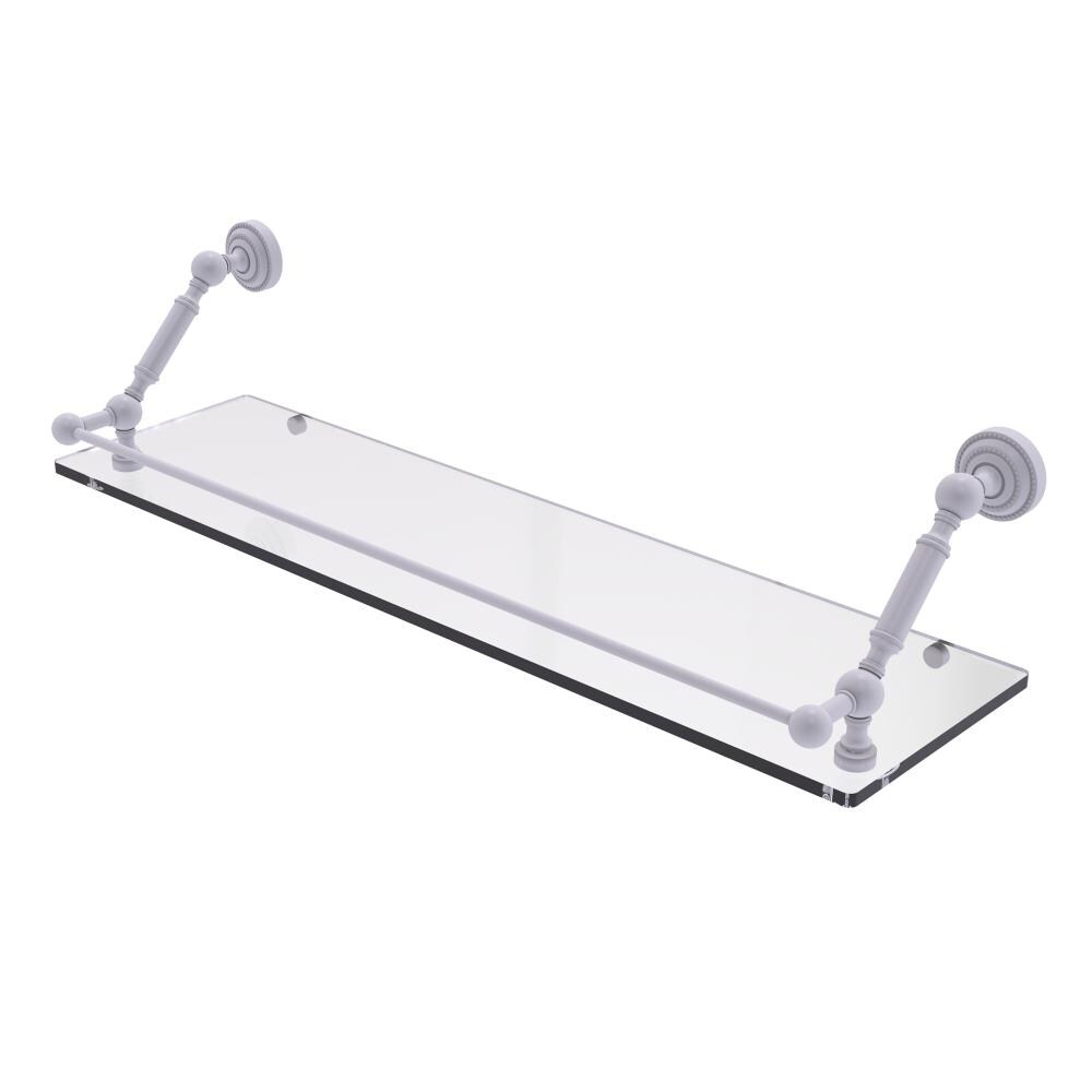 Allied Brass DT-1-30-GAL-WHM Dottingham Matte White Wall mount Bathroom Shelf ( 30-in x 7.3-in x 8-in )
