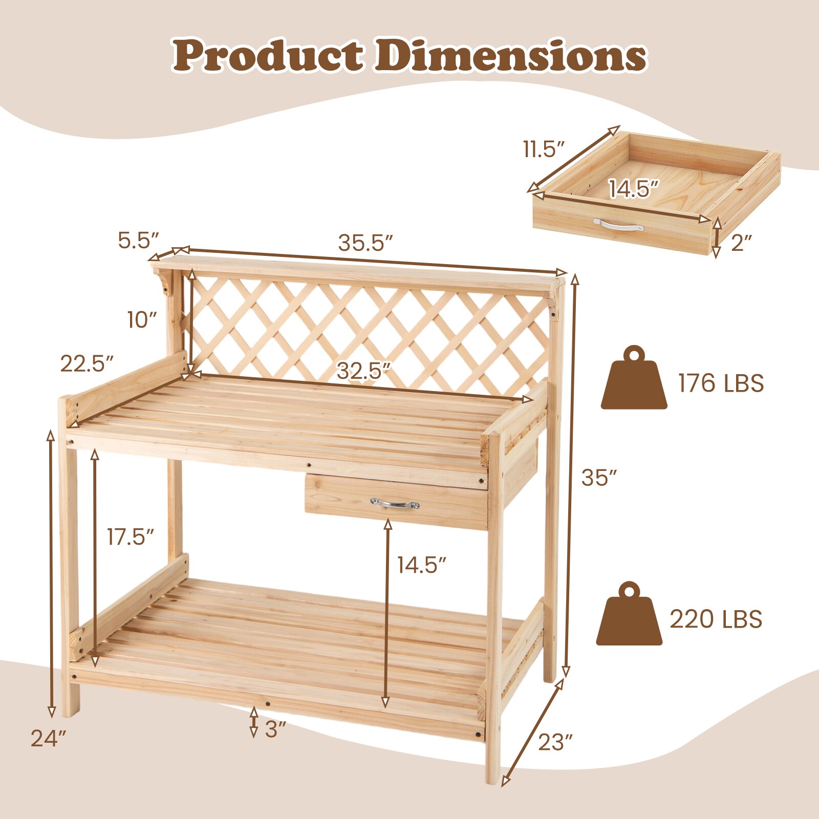 Slickblue D-CO-7244TG Potting-Benches - View #5