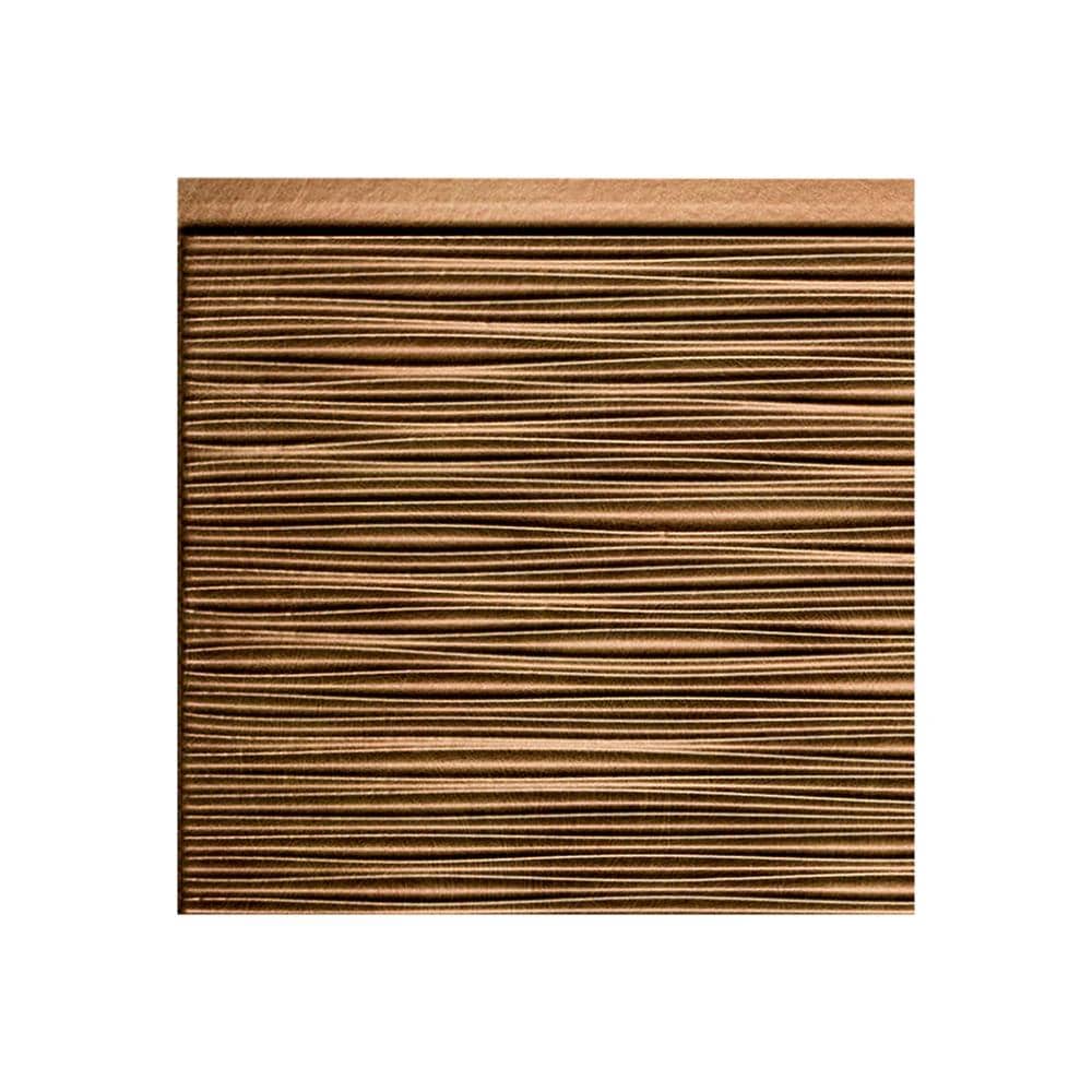 Fasade X4231 Sample 6-in x 6-in Plastic Antique Bronze Backsplash Panels