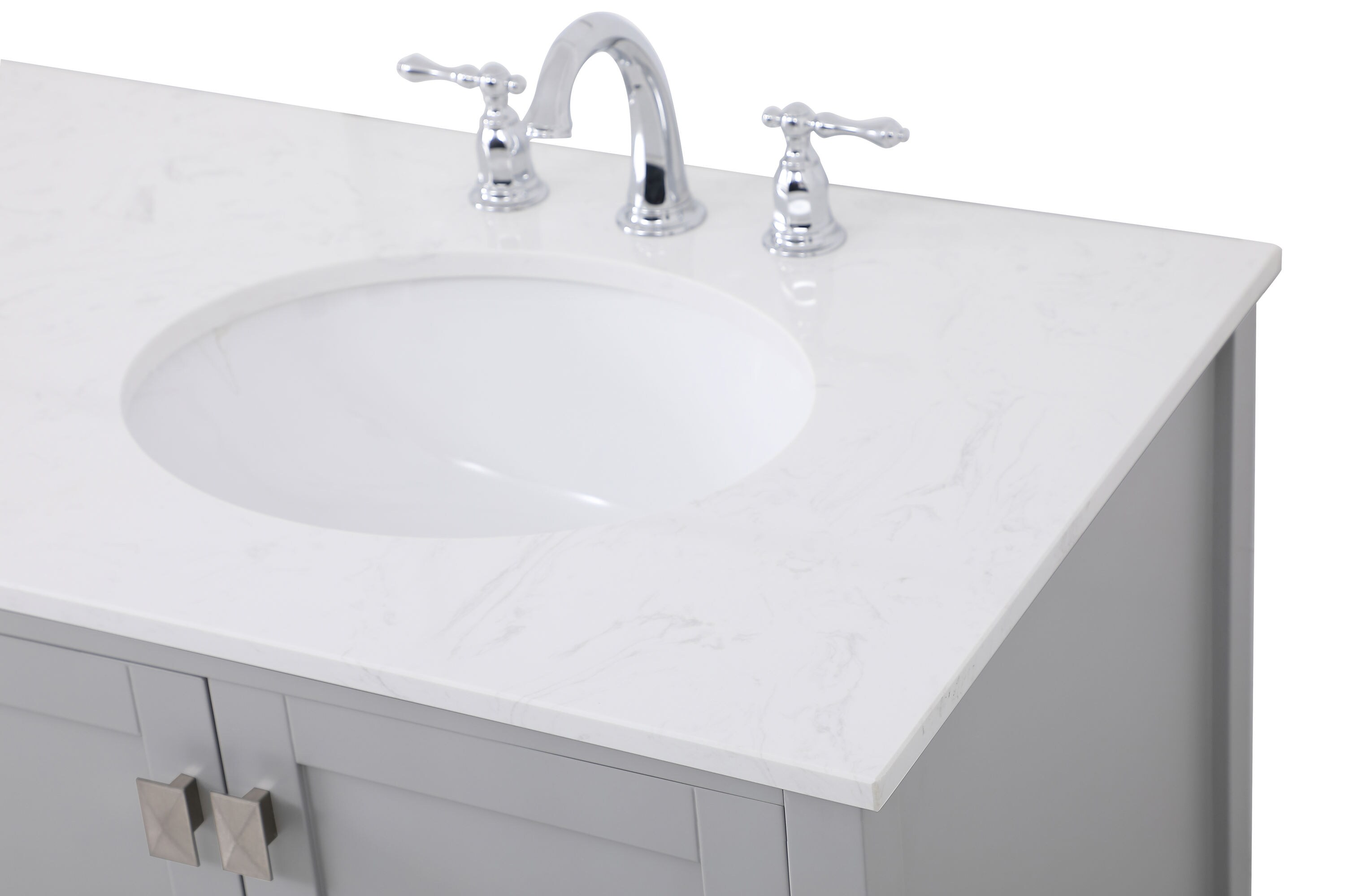Elegant Decor First Impressions 72-in Gray Undermount Double Sink ...