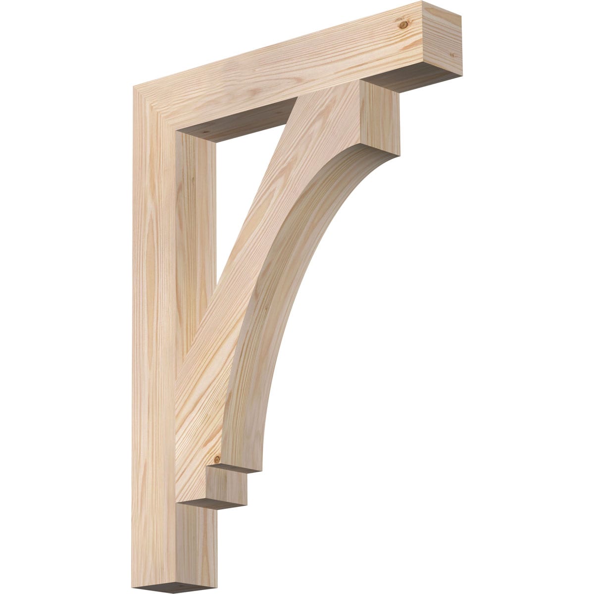Ekena Millwork BKT04X22X30IMP05SDF Imperial Block Smooth 3-1/2-in x 22-in x 30-in Douglas fir Brown Wood Standard bracket