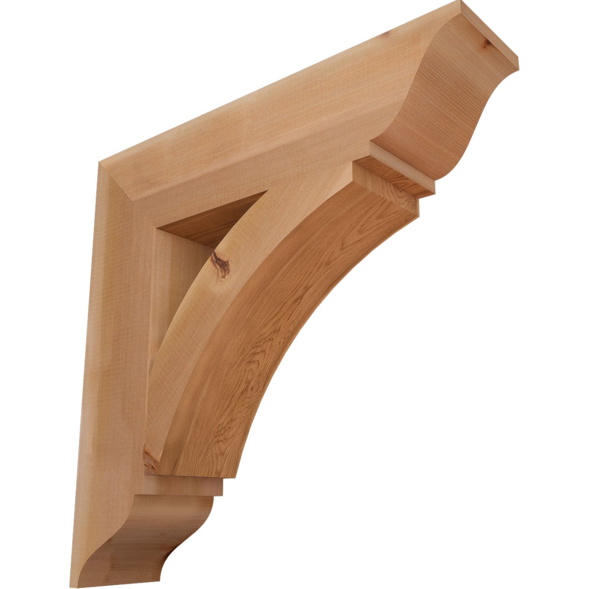 Ekena Millwork BKT06X26X26THR01SWR Thorton traditional smooth 5-1/2-in x 26-in x 26-in Western red cedar Brown Wood Standard bracket