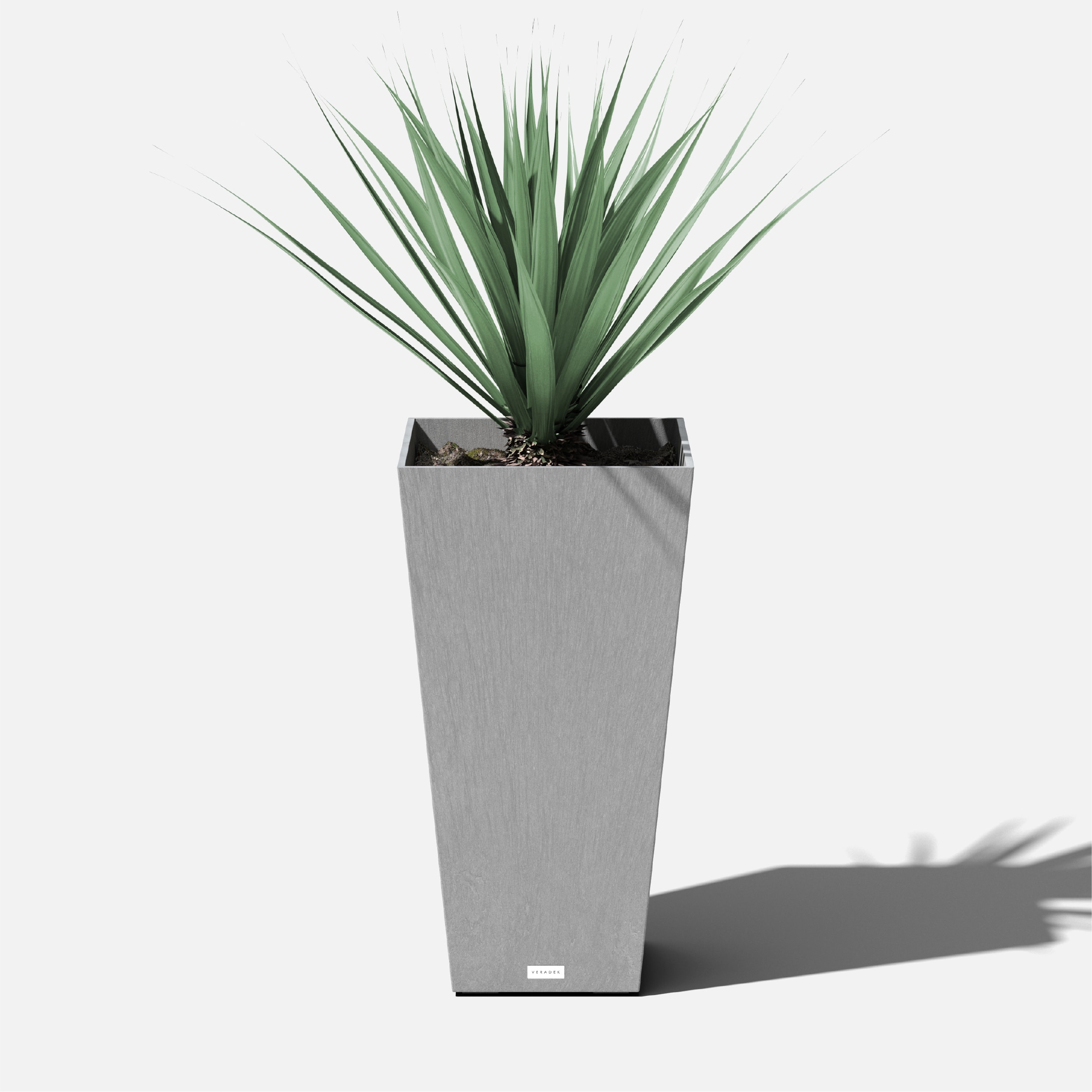 Contemporary Midland 30" Square Gray High-Grade Plastic Planter