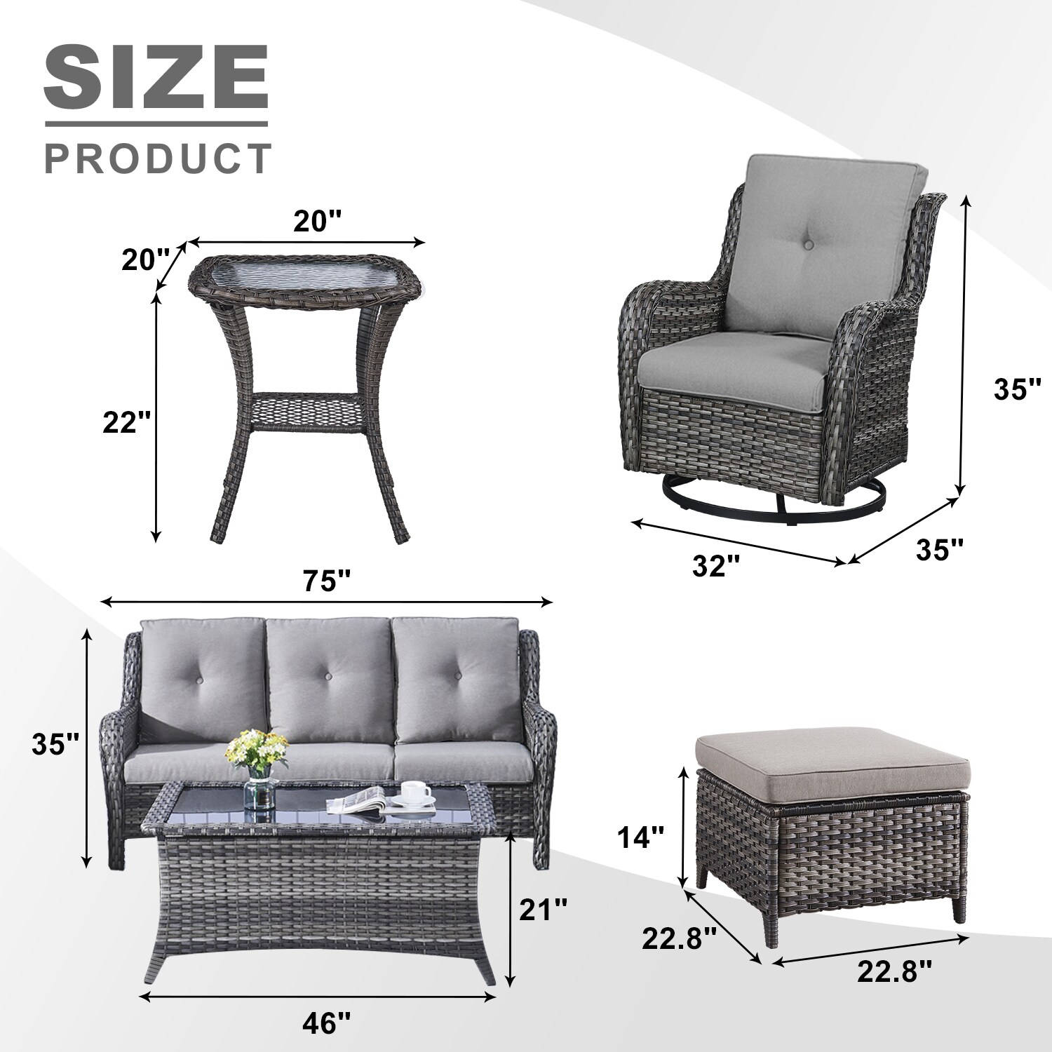 Rilyson FS015019026024016-2 Patio-Conversation-Sets - View #4