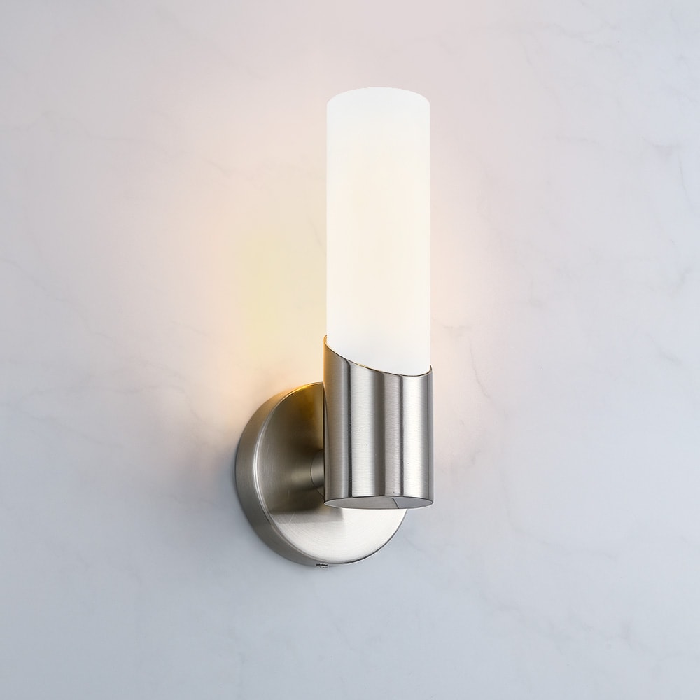 True Fine TD20017W 4.3-in W 1 -Light Brushed Nickel Wall Sconce