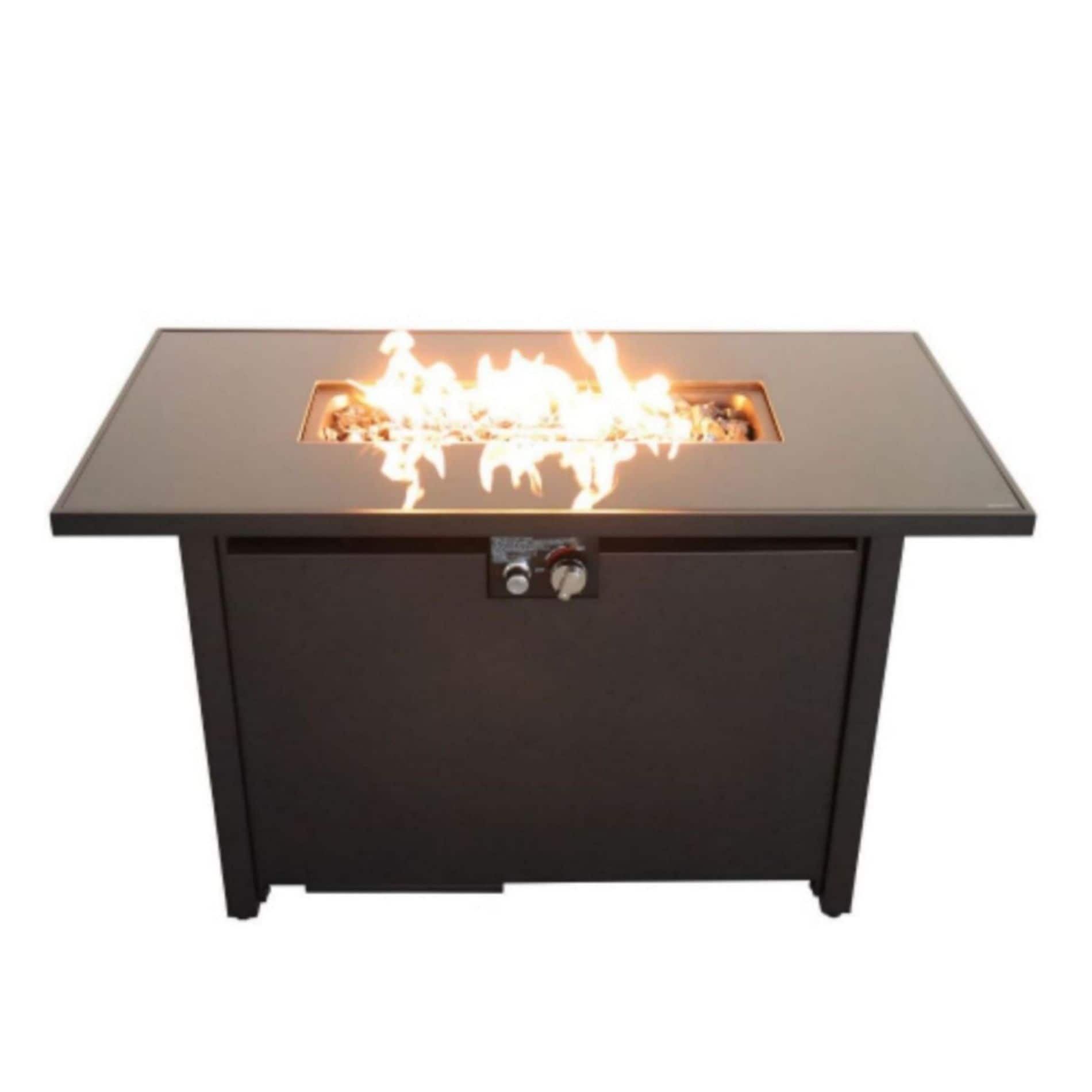 ToolCat PG2-6-PT 20-in W 50000 Maximum BTUs Iron Rectangle Liquid propane Fire pit table