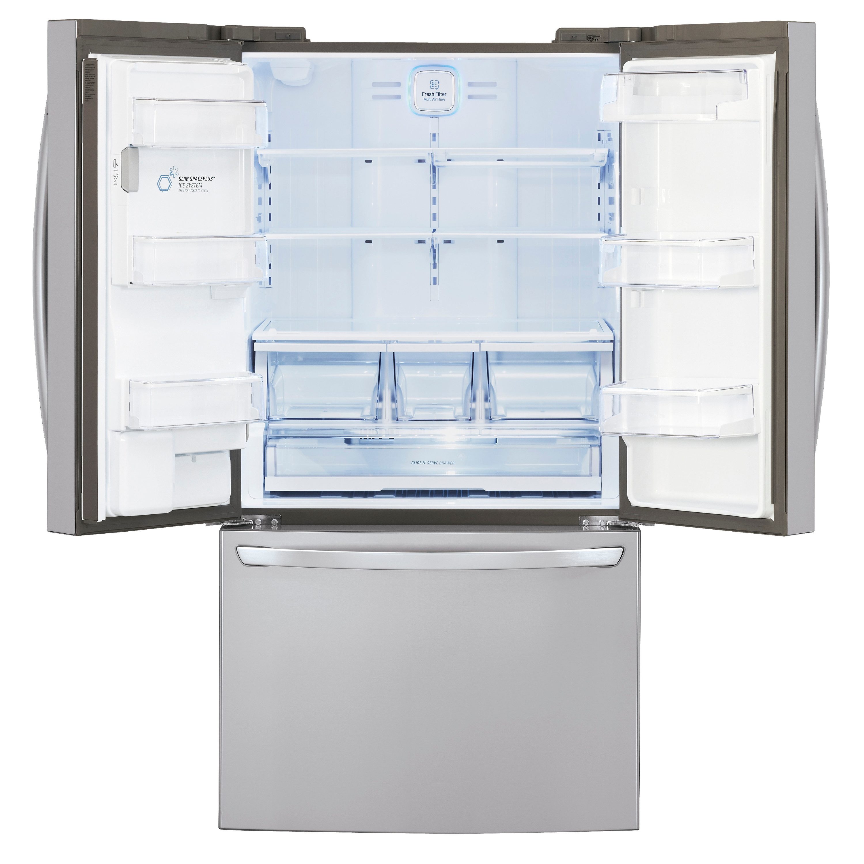 LG 28.8-cu ft French Door Refrigerator with Dual Ice Maker (Stainless ...