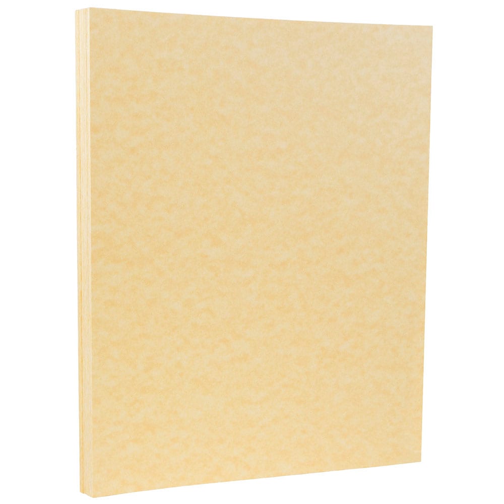 JAM PAPER Parchment 65lb Cardstock - 8.5 x 11 Coverstock - 176 gsm -  Antique Gold Recycled - 50 Sheets/Pack