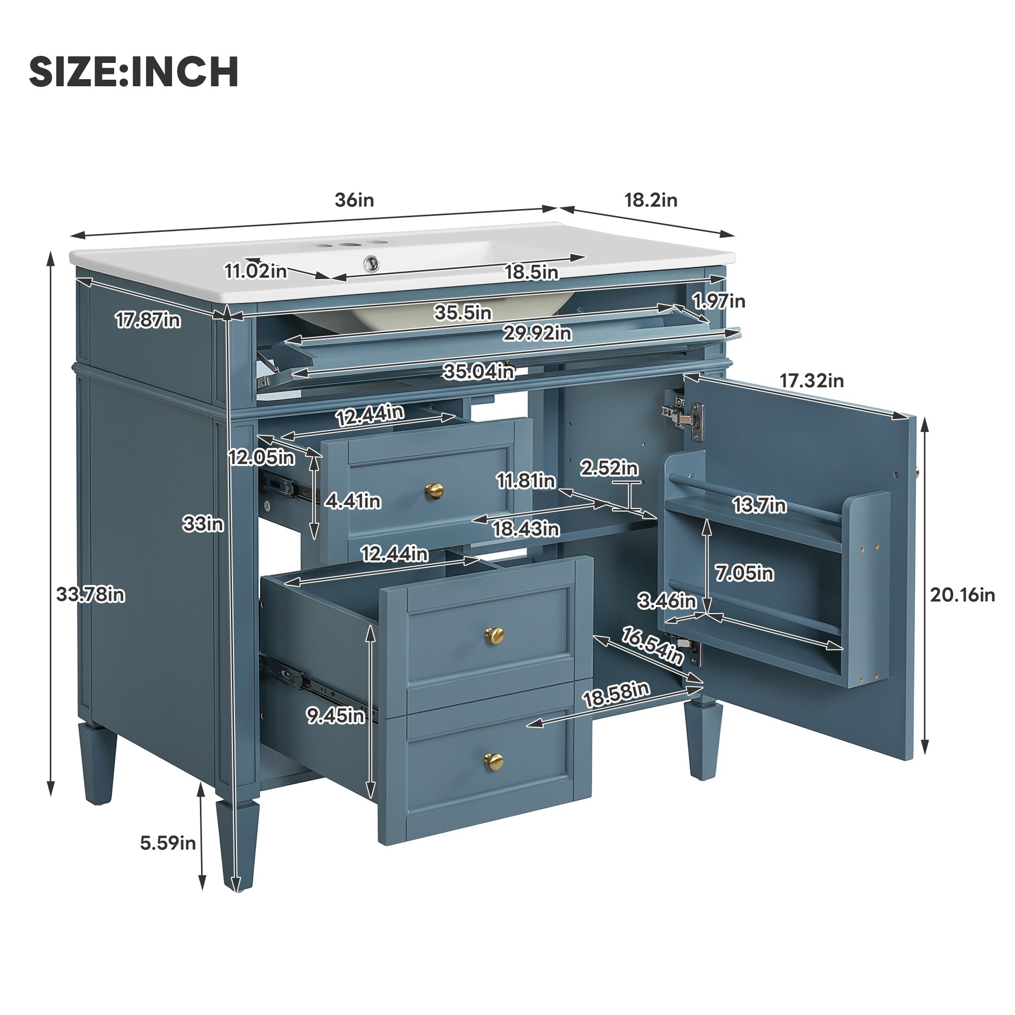 LOVMOR SF-L-N710P230246M Bath-Vanity-Combo - View #8