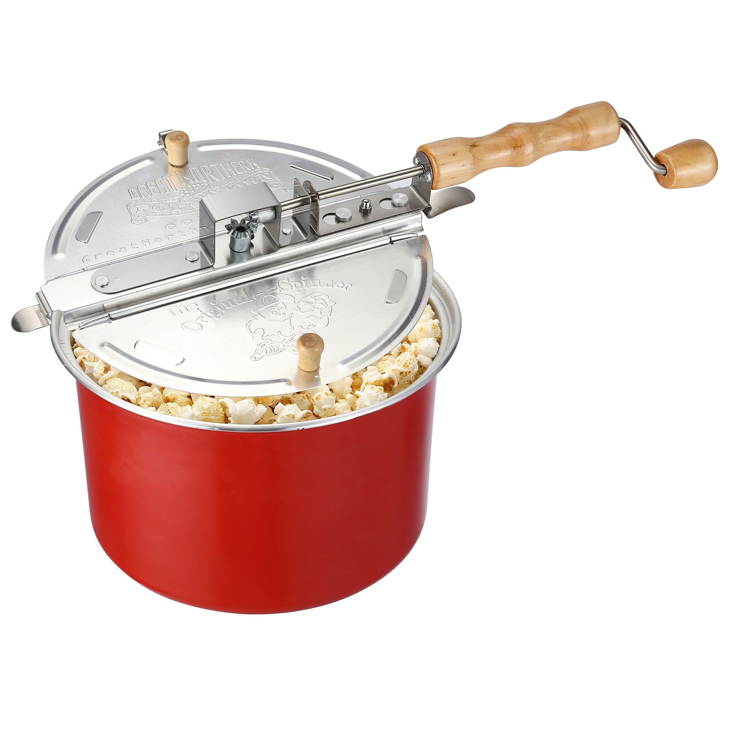 Cook N Home Stovetop Popcorn Popper with Crank, 6-Quart Stainless Steel  Popcorn Pot, Silver 