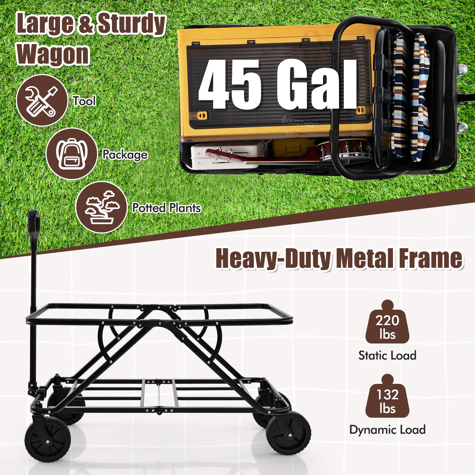 Slickblue D-CO-RG34711PN Yard-Carts - View #4