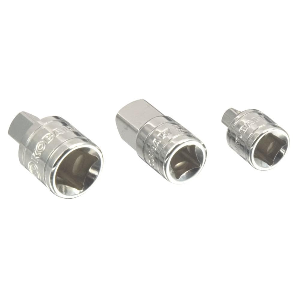 Kobalt 85231 3 -Piece 1/4-in 3/8-in 1/2-in to 1/4-in 3/8-in 1/2-in Standard socket adapter