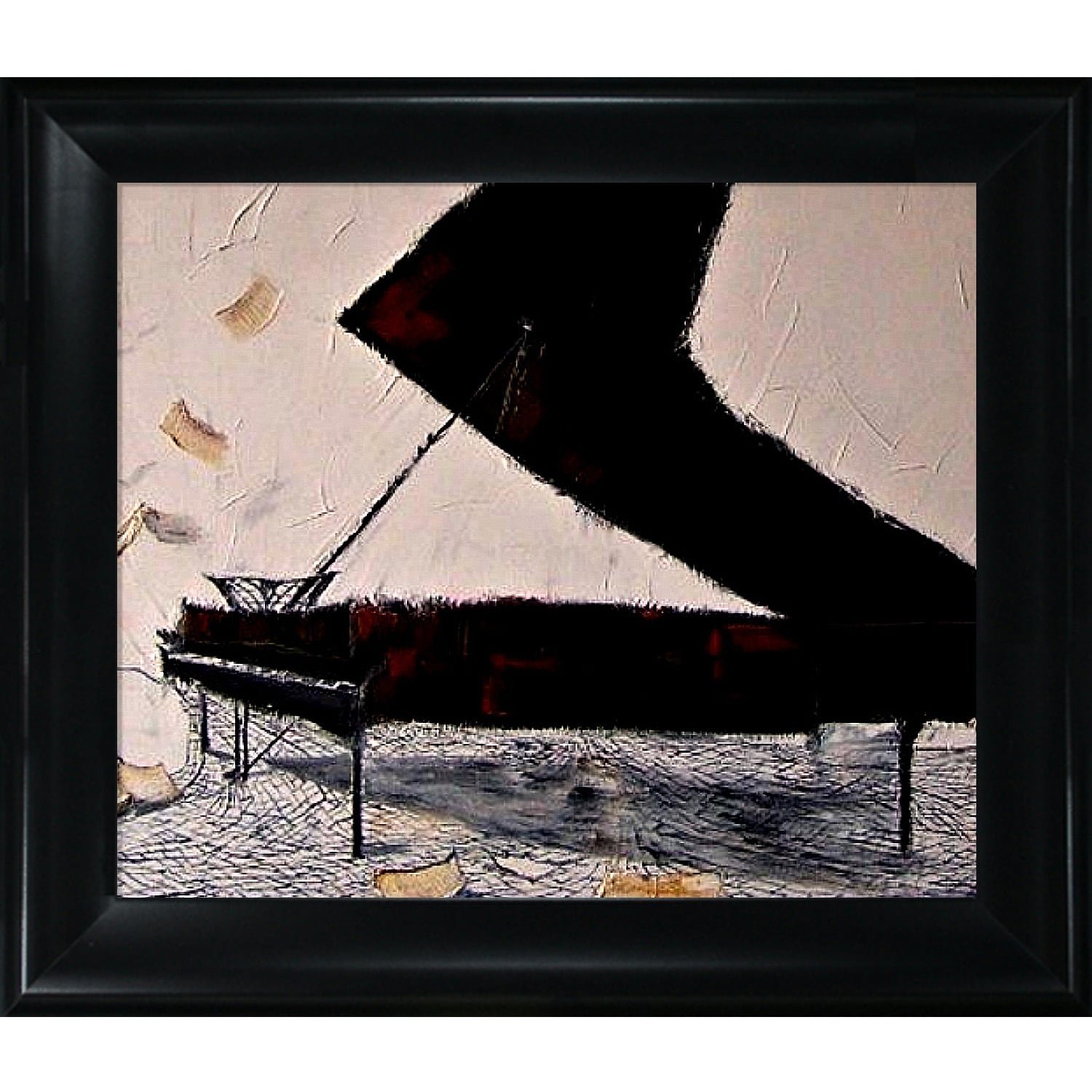 ArtistBe Sea by Justyna Kopania, Hand Painted Oil shops with Black Satin Frame