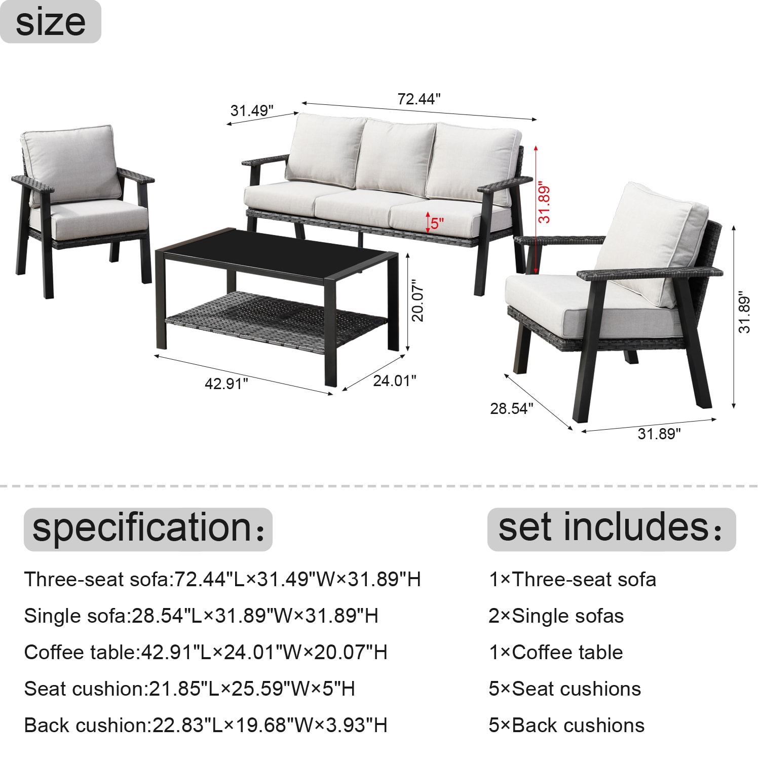 XIZZI XIHWA602 Patio-Sofas-Daybeds - View #3
