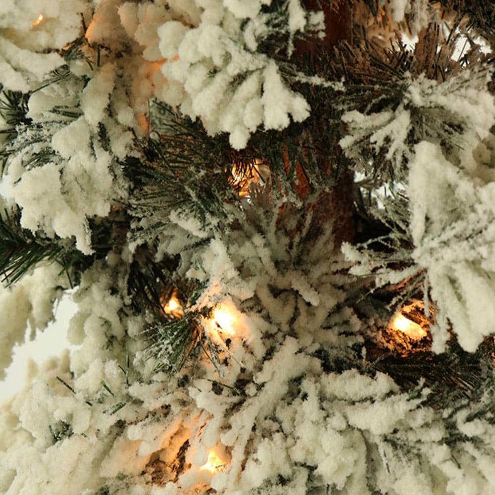 Elegant 2-Ft White Pine Pre-Lit Christmas Tree with Clear Lights