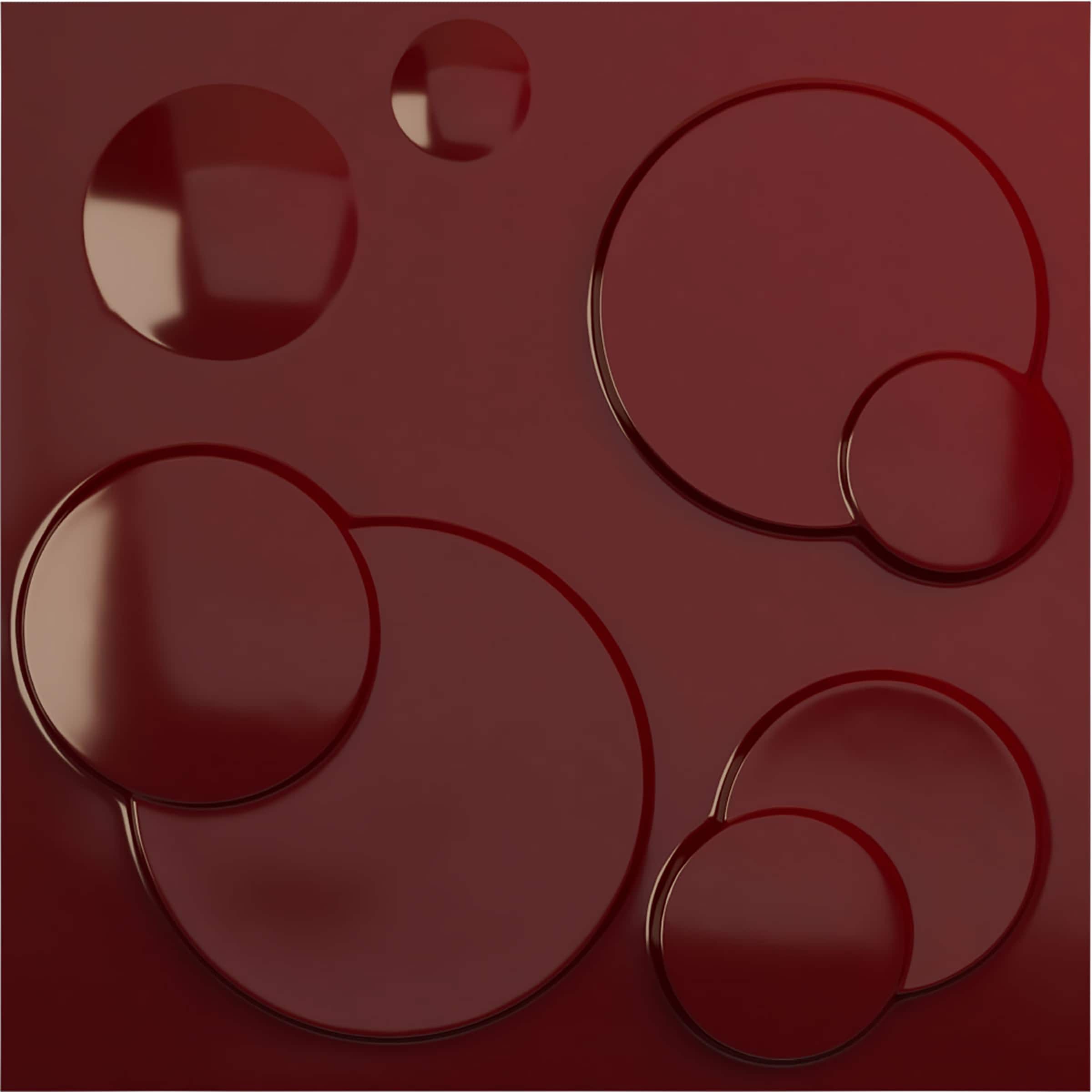 Ekena Millwork WP20X20FIHML 19-5/8-in x 19-5/8-in Embossed Paintable/Stainable Red PVC Wall Panel (