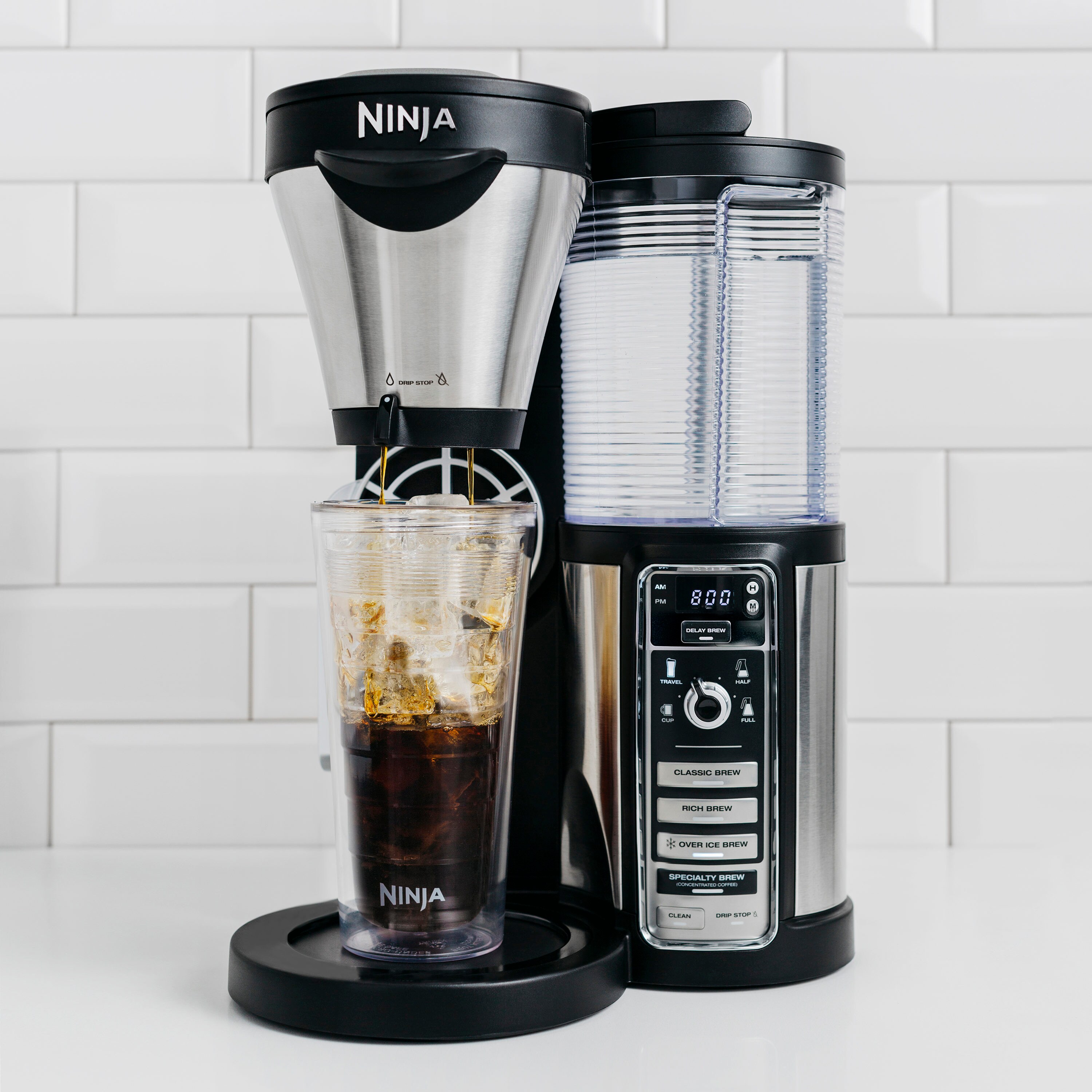 Ninja 10-Cup Black/Stainless Steel Residential Combination Coffee