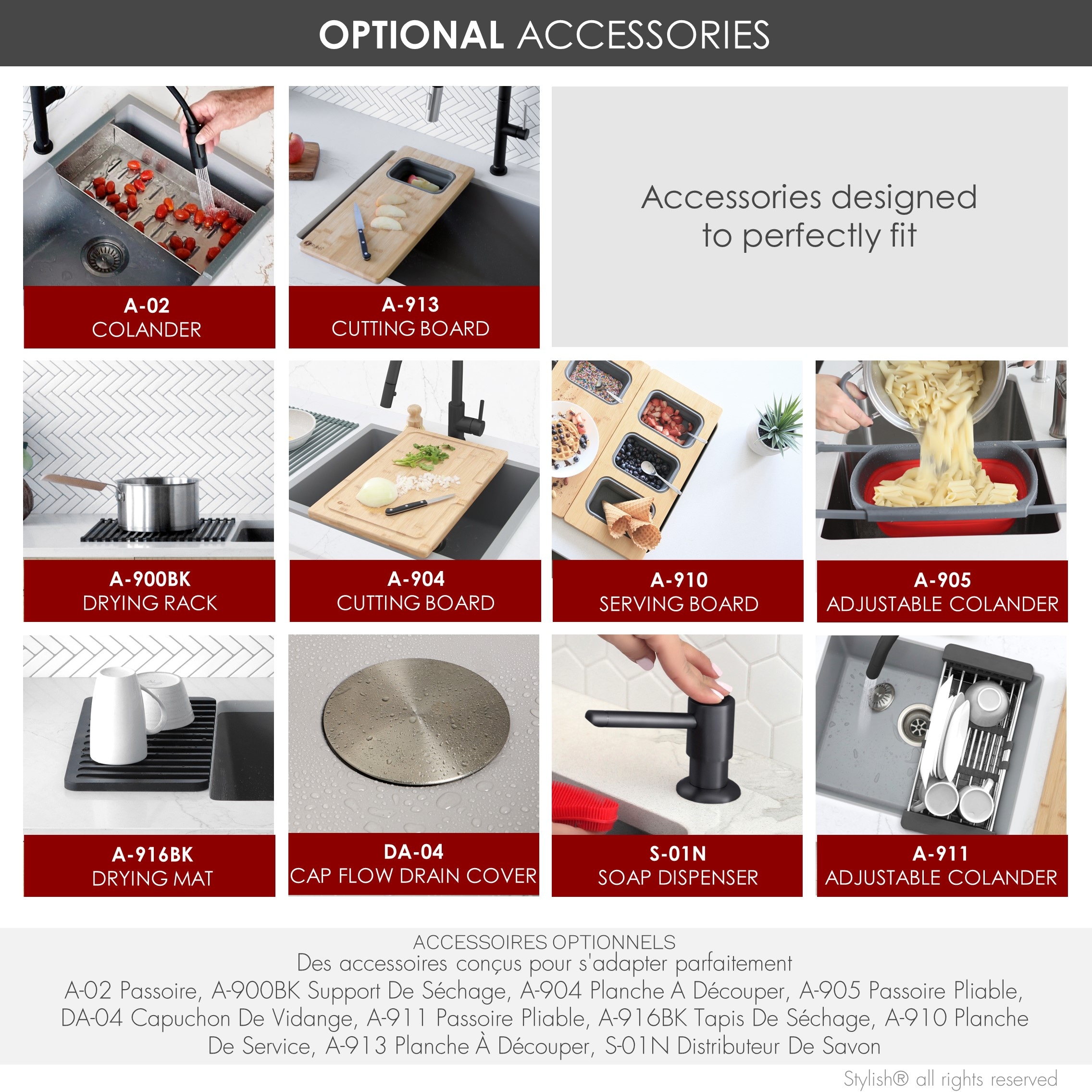 Stylish S-822L1 Kitchen-Sinks - View #9