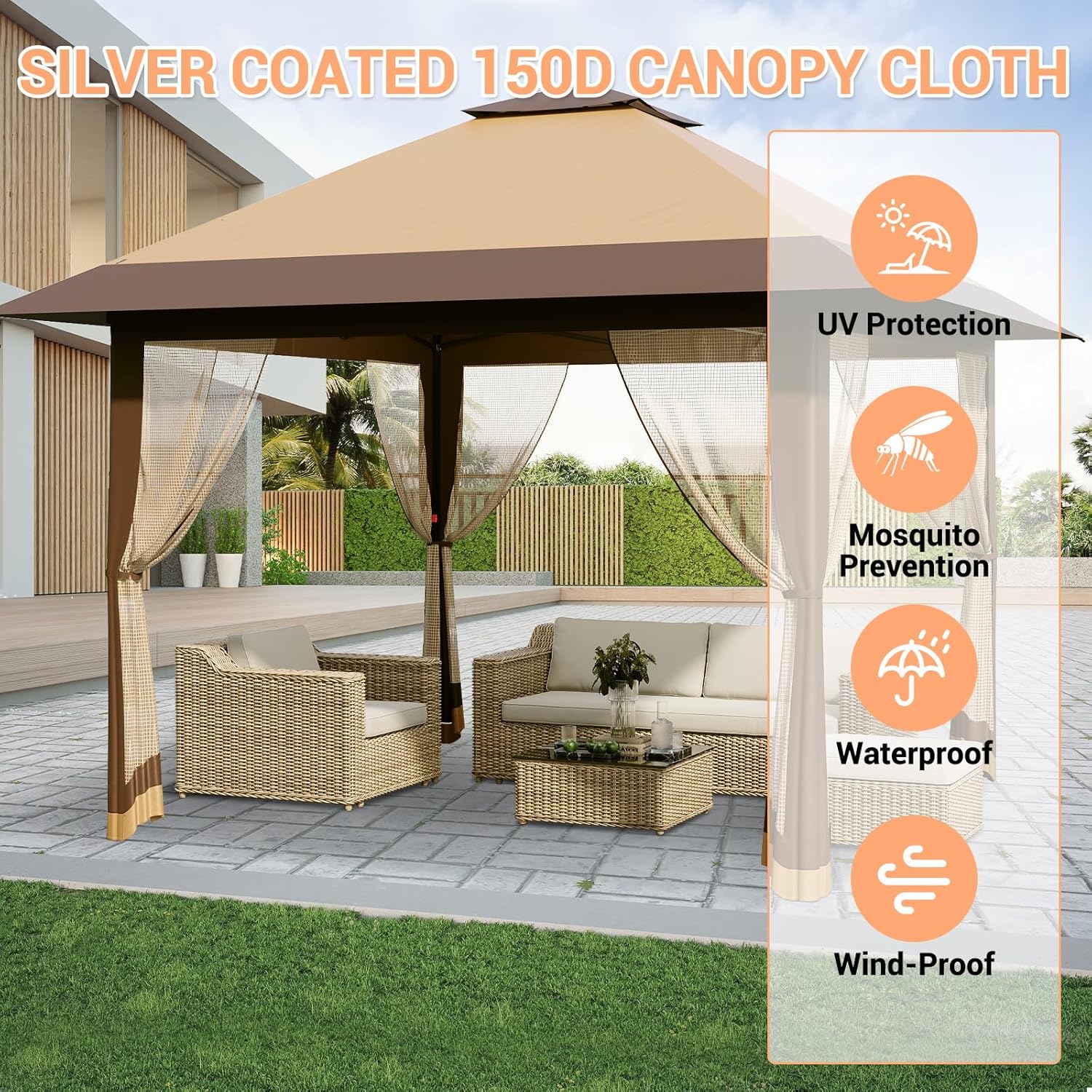 IdealHouse CHR-JMY7819DX5PB Wood-Resin-Gazebos - View #3
