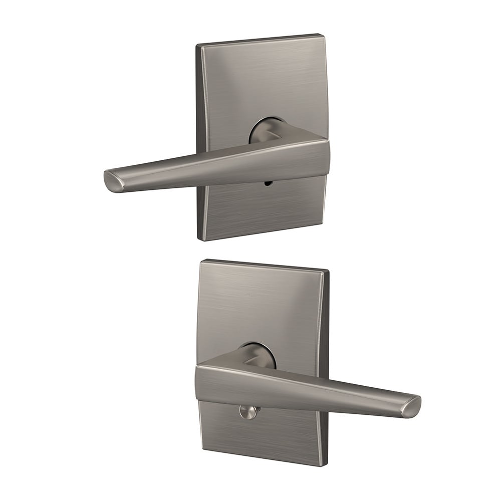 Schlage FC21 ELR 619 CEN Custom Custom Eller - Century Satin Nickel Interior Bed/Bath Hall/Closet Combined Door Handle